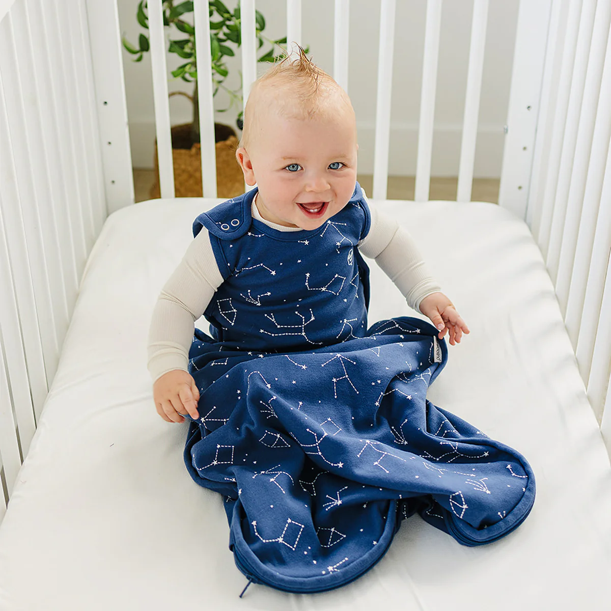 4 Season® Ultimate Baby Sleep Bag, Merino Wool & Organic Cotton, Night Sky™ - Image 3
