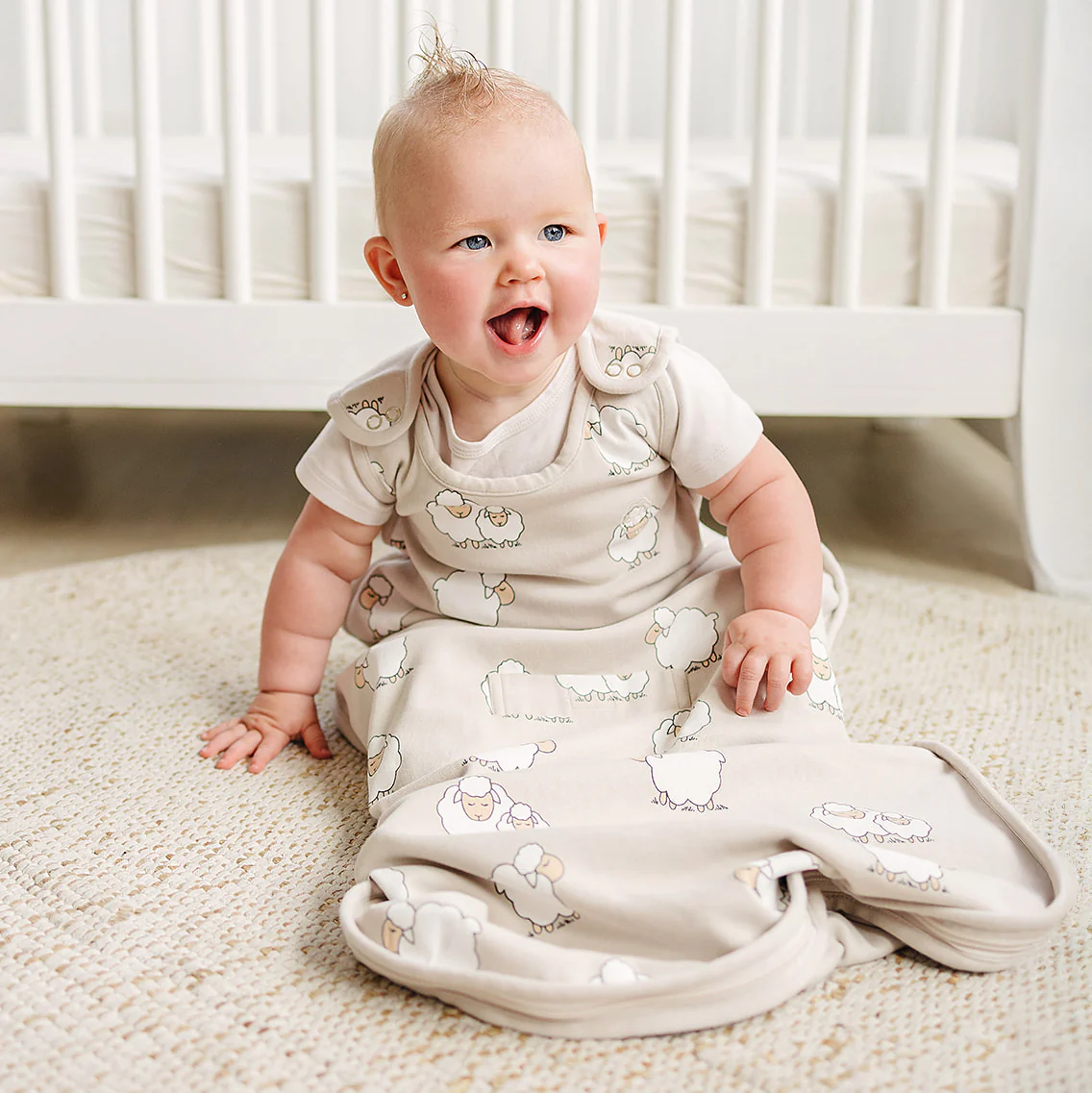 4 Season® Ultimate Baby Sleep Bag, Merino Wool & Organic Cotton, Sheep - Image 4