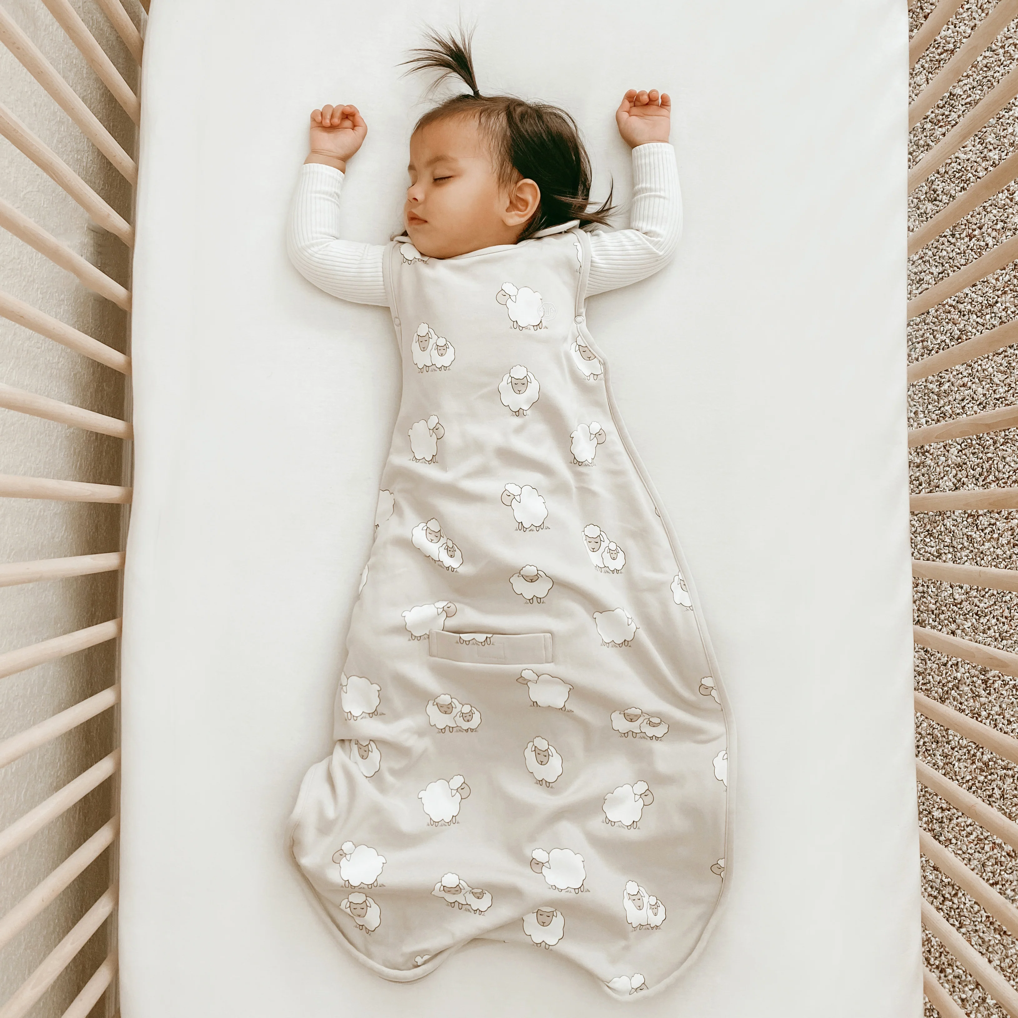 4 Season® Ultimate Baby Sleep Bag, Merino Wool & Organic Cotton, Sheep - Image 6