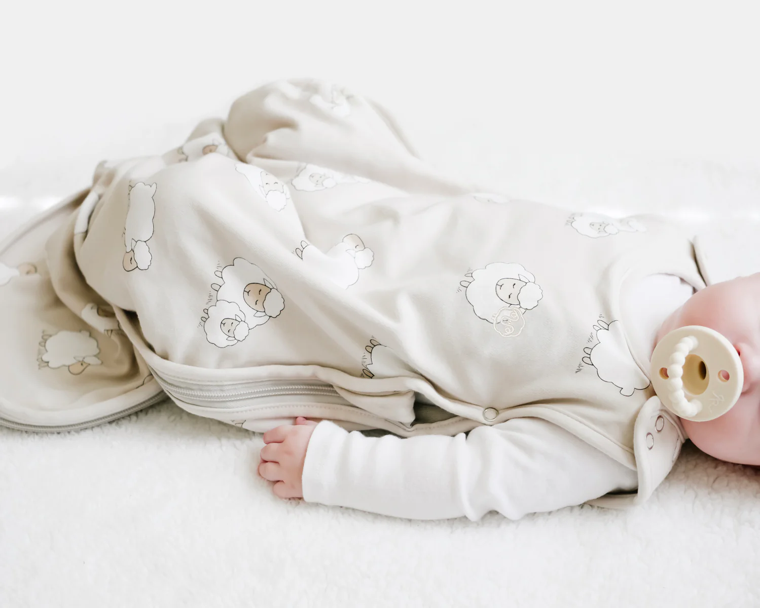 4 Season® Ultimate Baby Sleep Bag, Merino Wool & Organic Cotton, Sheep - Image 7
