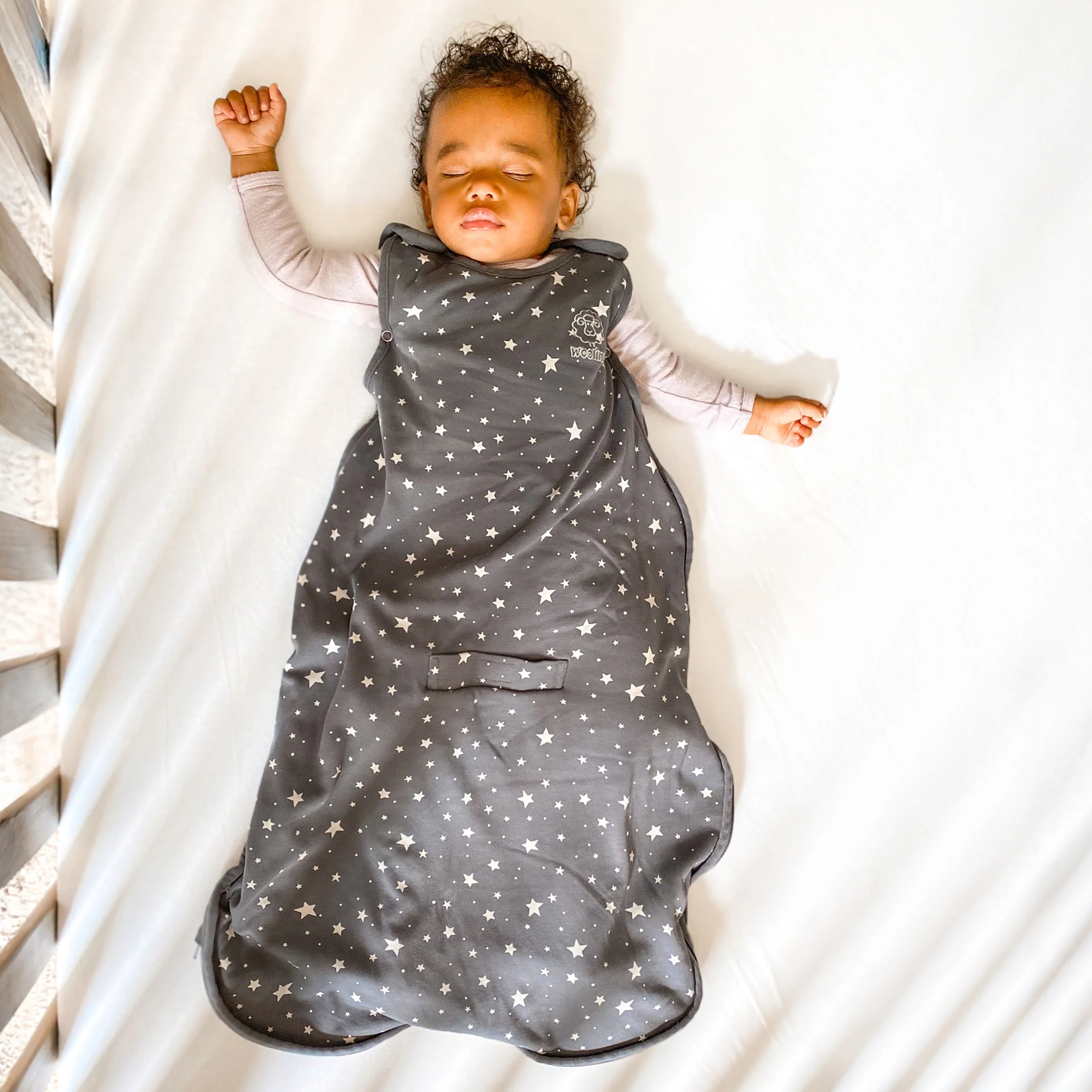 4 Season® Ultimate Baby Sleep Bag, Merino Wool & Organic Cotton, Star Gray - Image 5