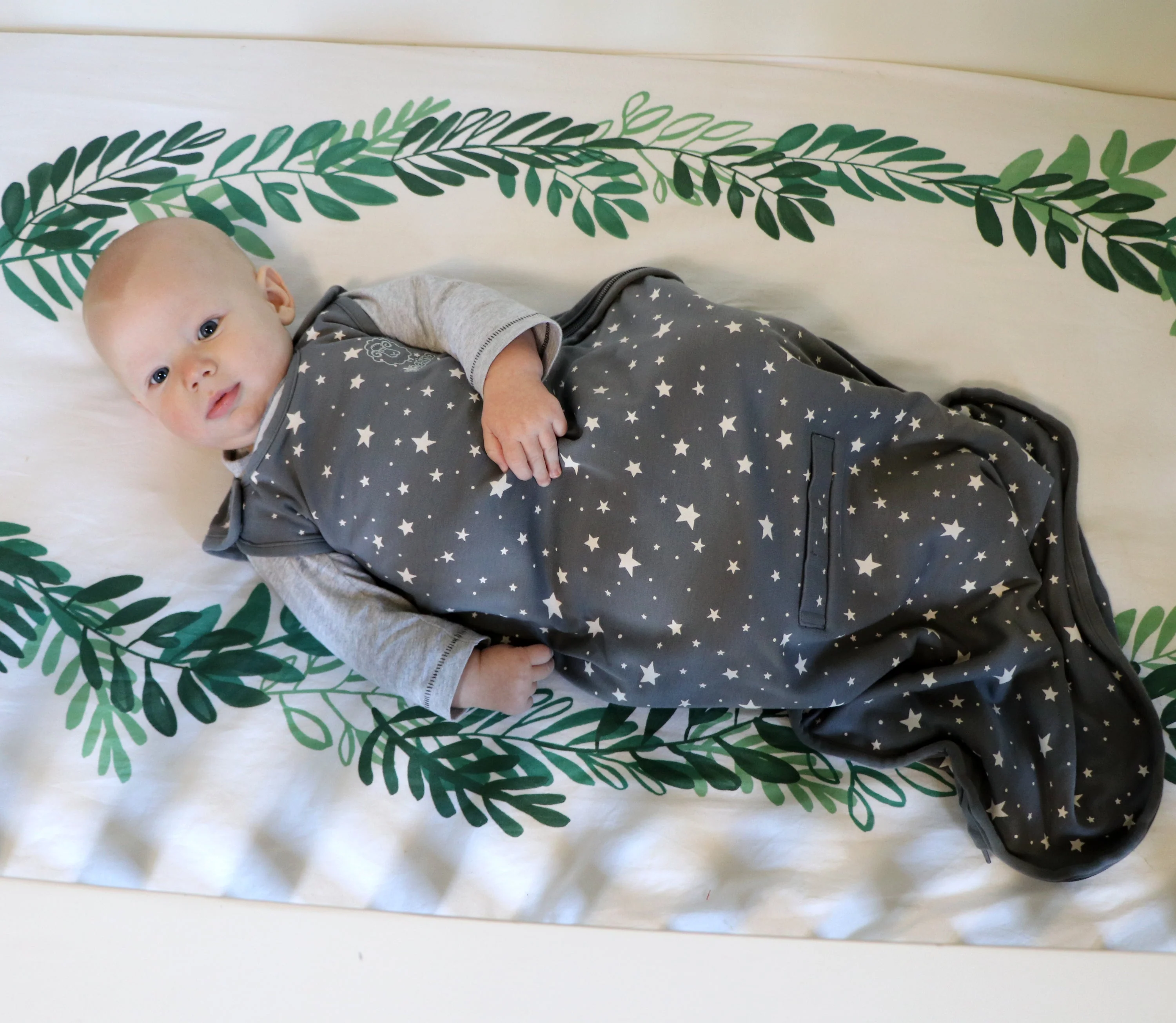 4 Season® Ultimate Baby Sleep Bag, Merino Wool & Organic Cotton, Star Gray - Image 8