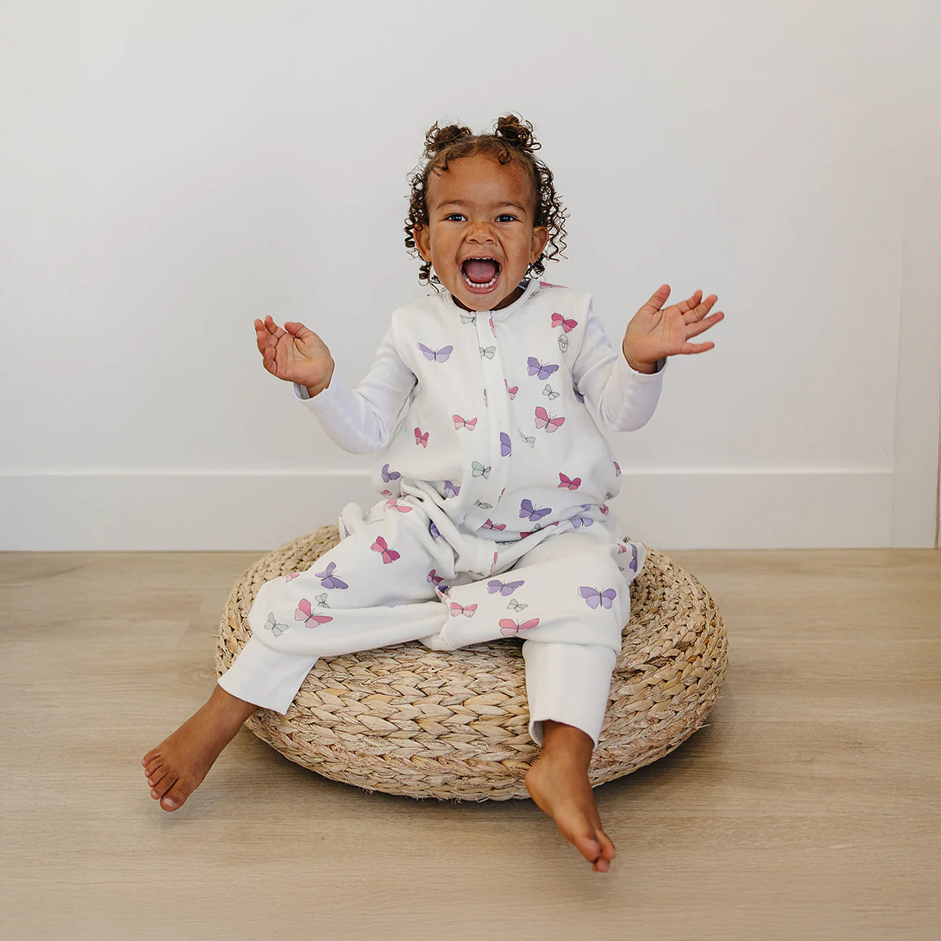 4 Season® Baby Sleep Bag with Feet, Merino Wool & Organic Cotton, Butterfly - Image 7