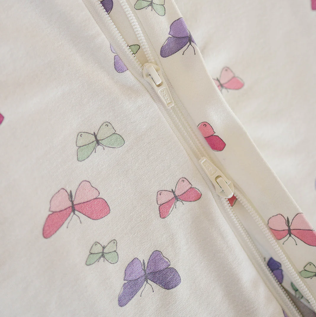 4 Season® Baby Sleep Bag with Feet, Merino Wool & Organic Cotton, Butterfly - Image 9