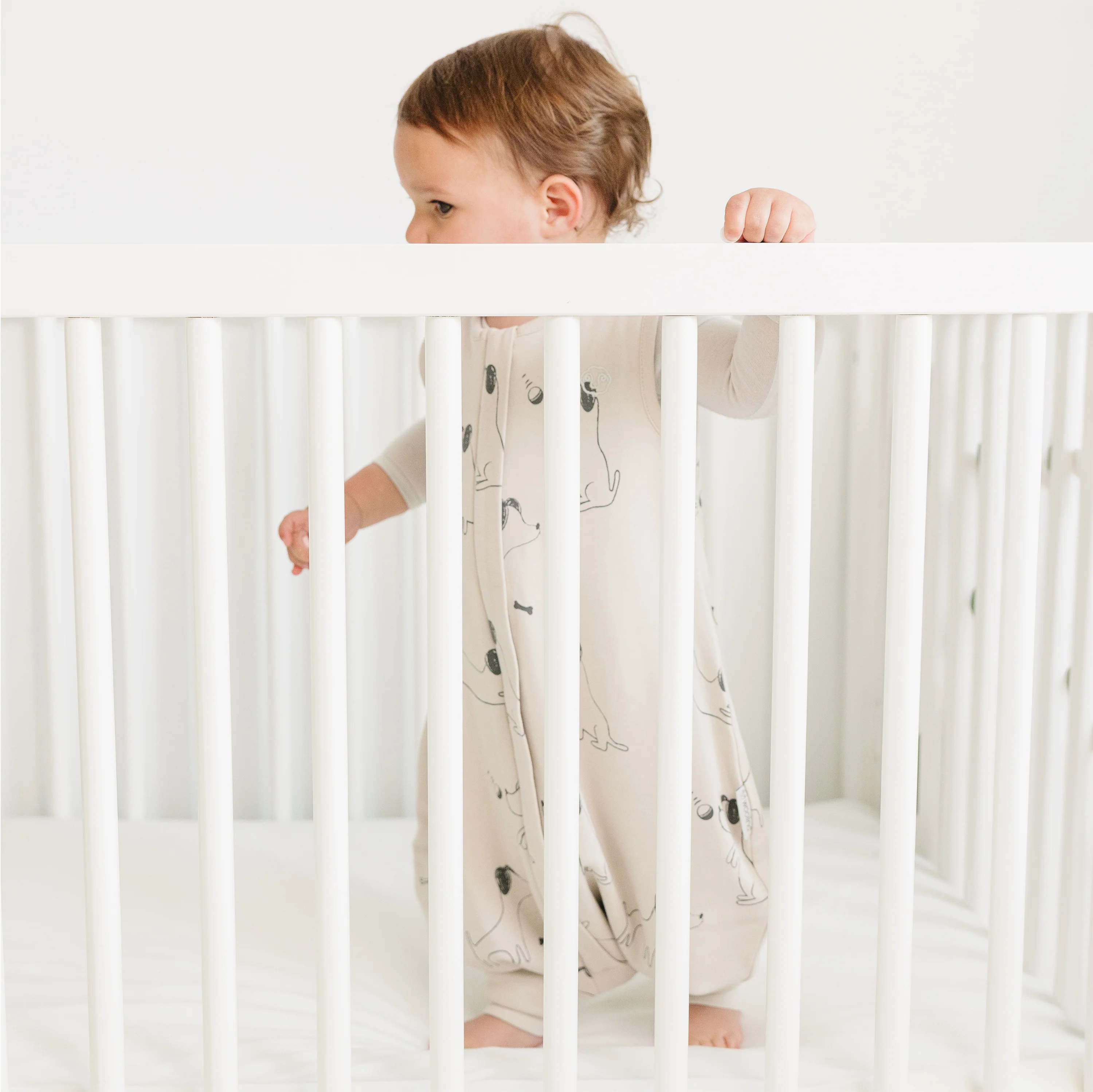 4 Season® Baby Sleep Bag with Feet, Merino Wool & Organic Cotton, Puppy - Image 7