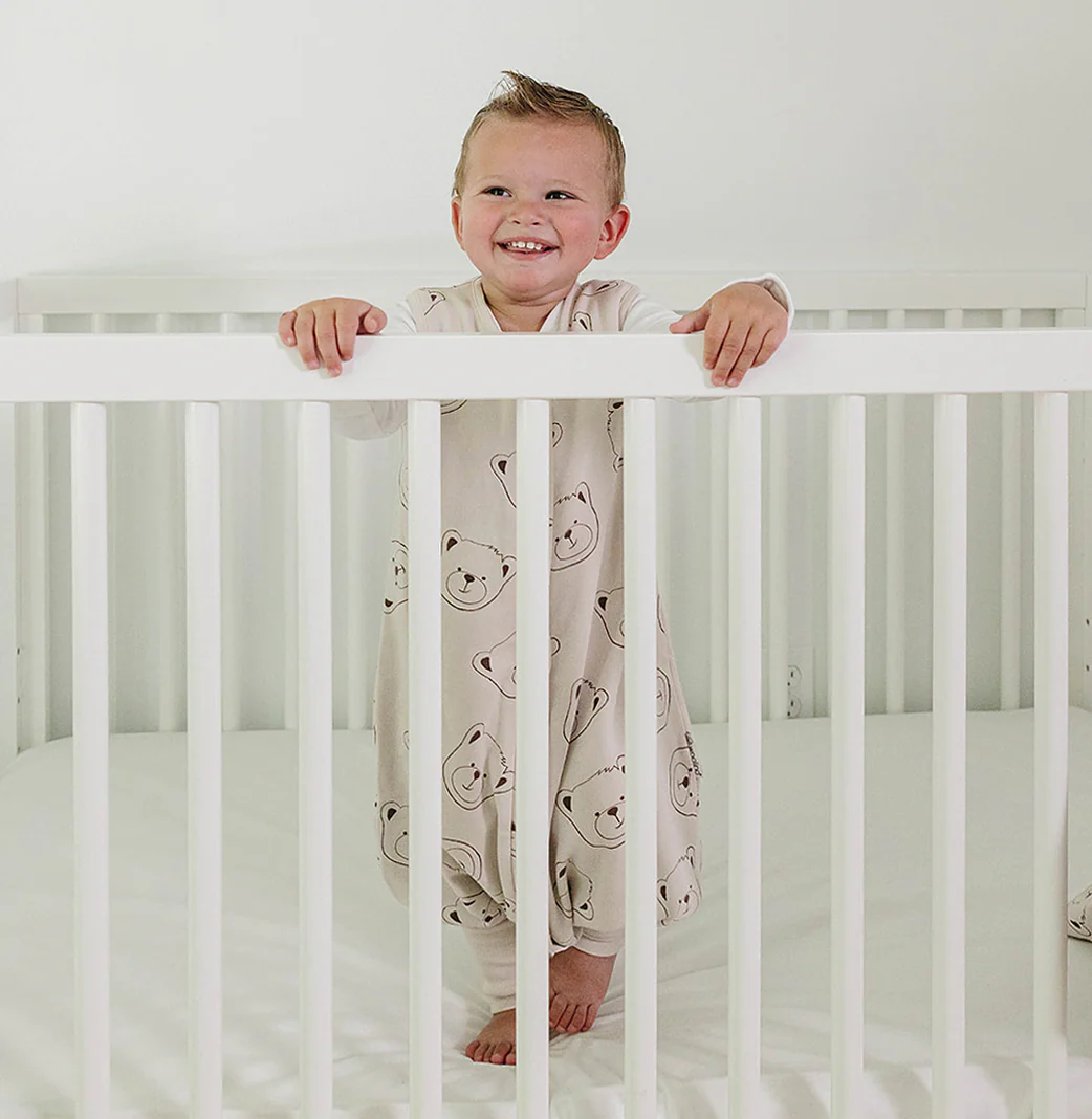 4 Season® Baby Sleep Bag with Feet, Merino Wool & Organic Cotton, Teddy Bear - Image 8