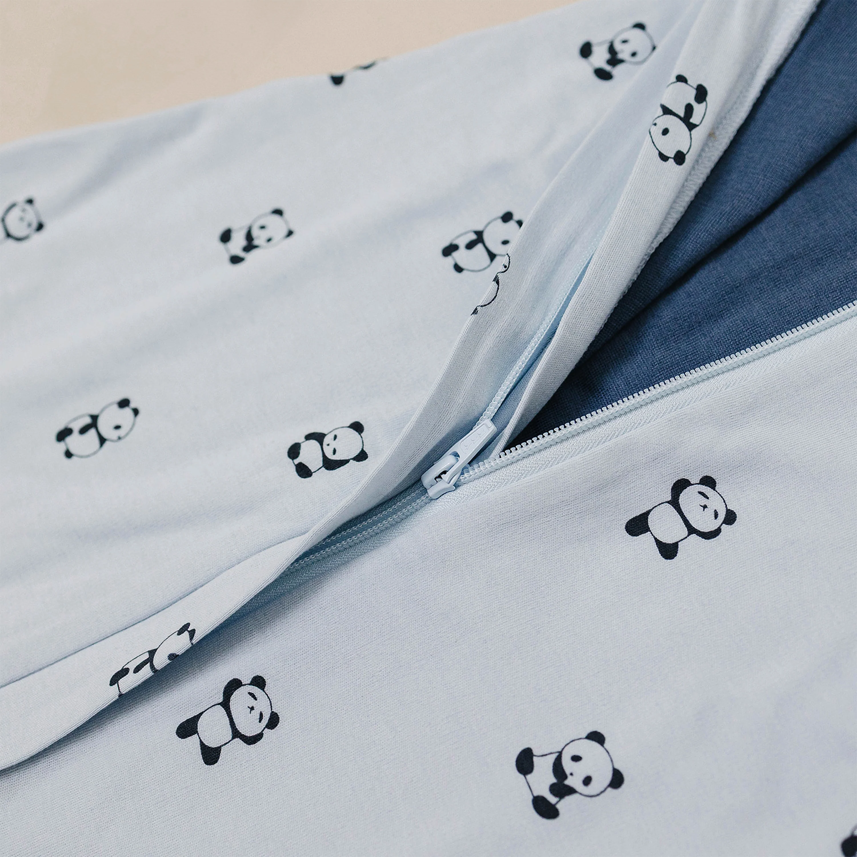 4 Season® Baby Sleep Bag with Feet, Merino Wool & Organic Cotton, Panda - Image 4