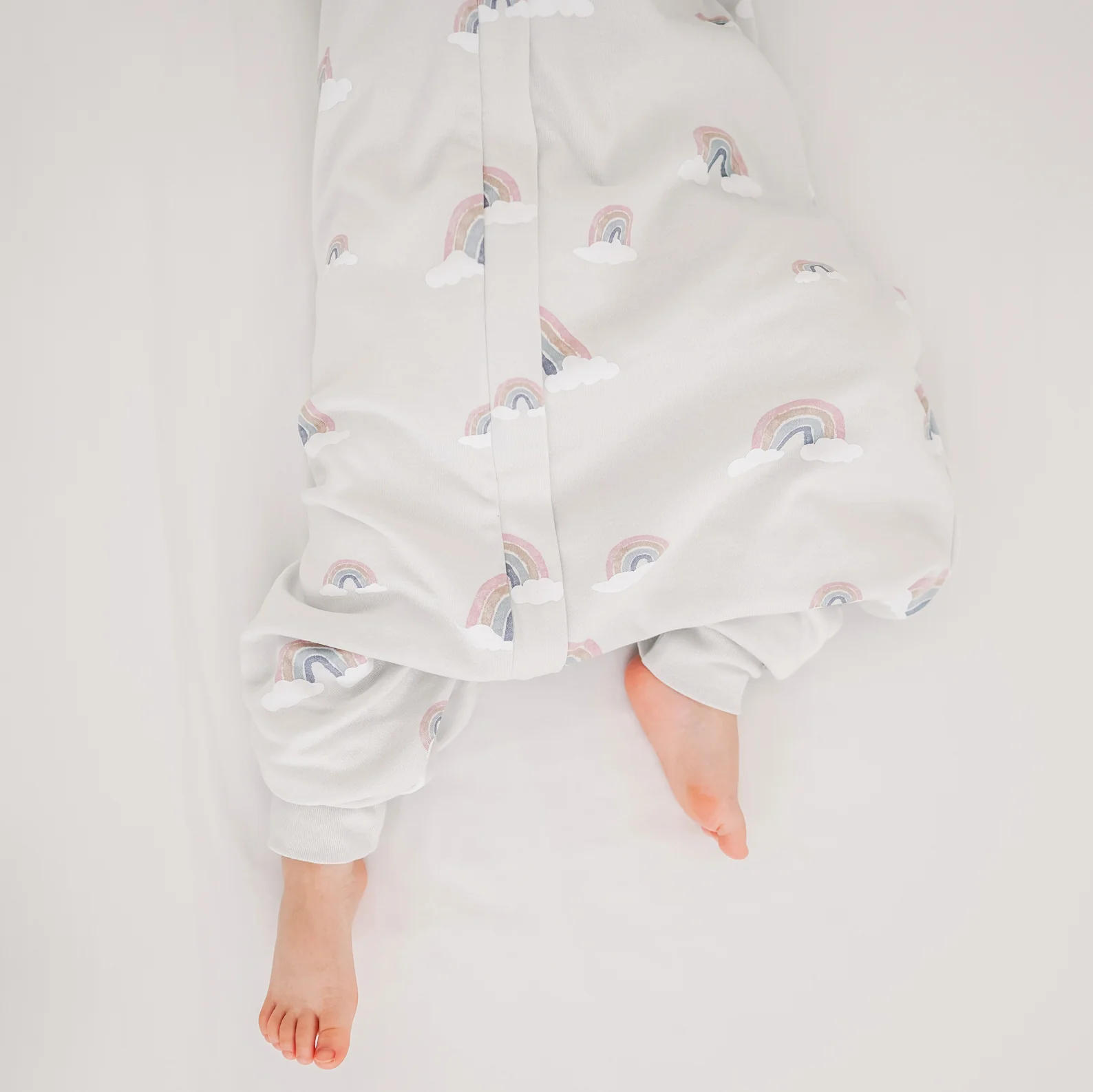4 Season® Baby Sleep Bag with Feet, Merino Wool & Organic Cotton, Rainbow - Image 3