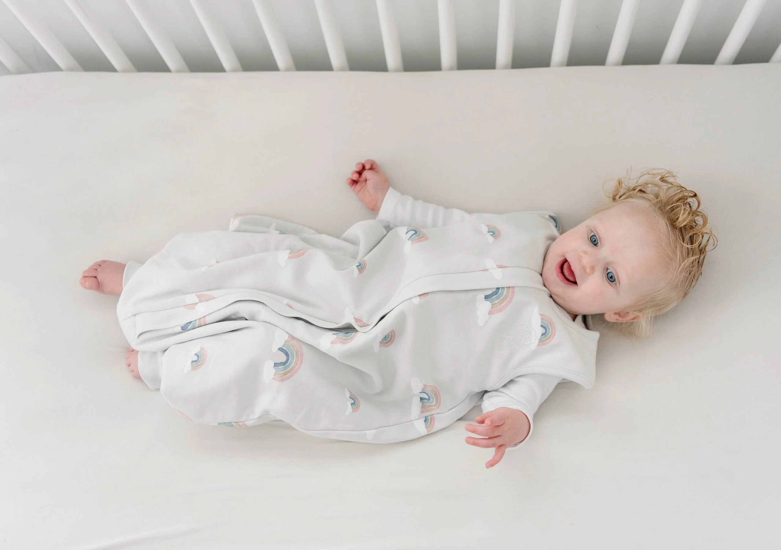 4 Season® Baby Sleep Bag with Feet, Merino Wool & Organic Cotton, Rainbow - Image 5