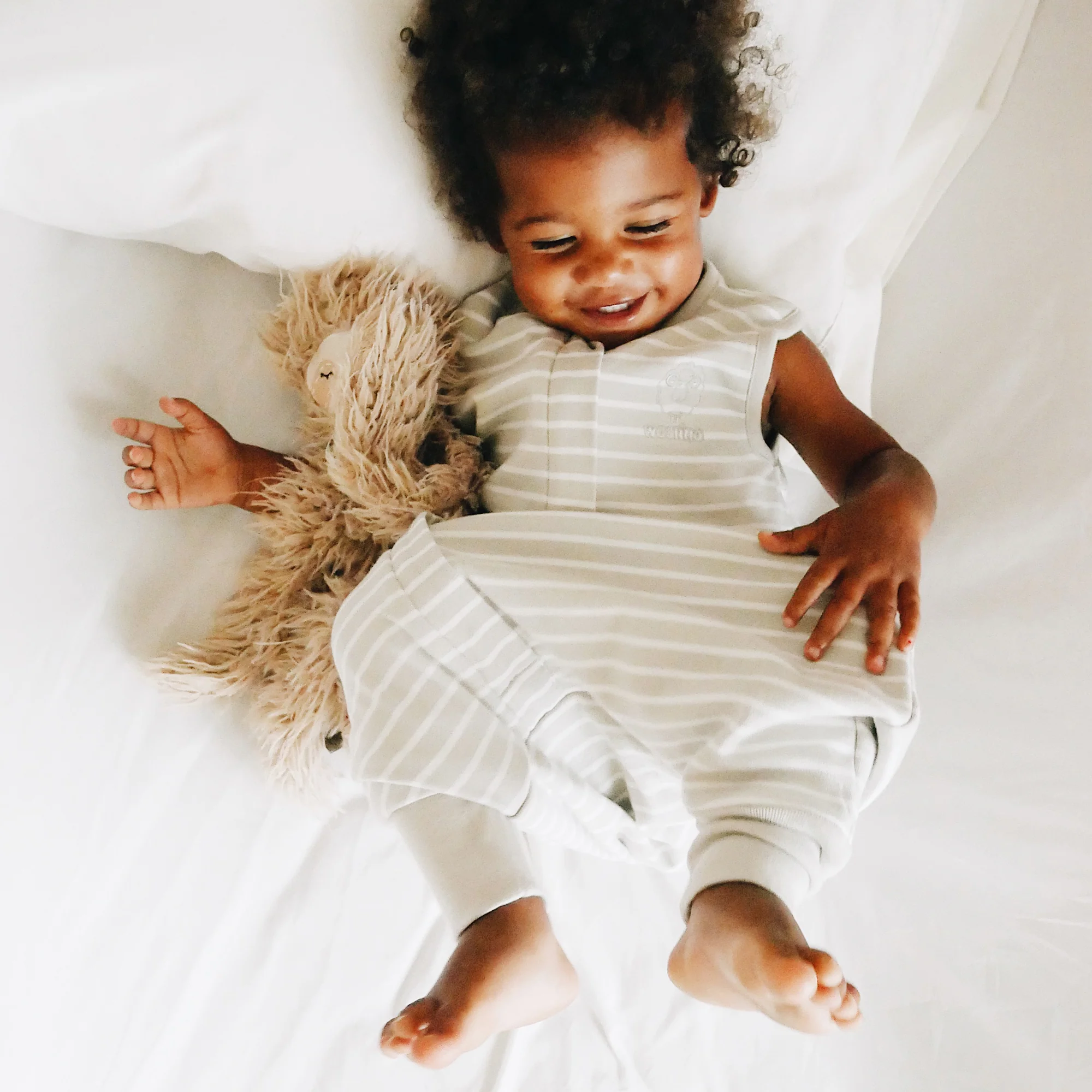 4 Season® Baby Sleep Bag with Feet, Merino Wool & Organic Cotton, Birch Gray - Image 4