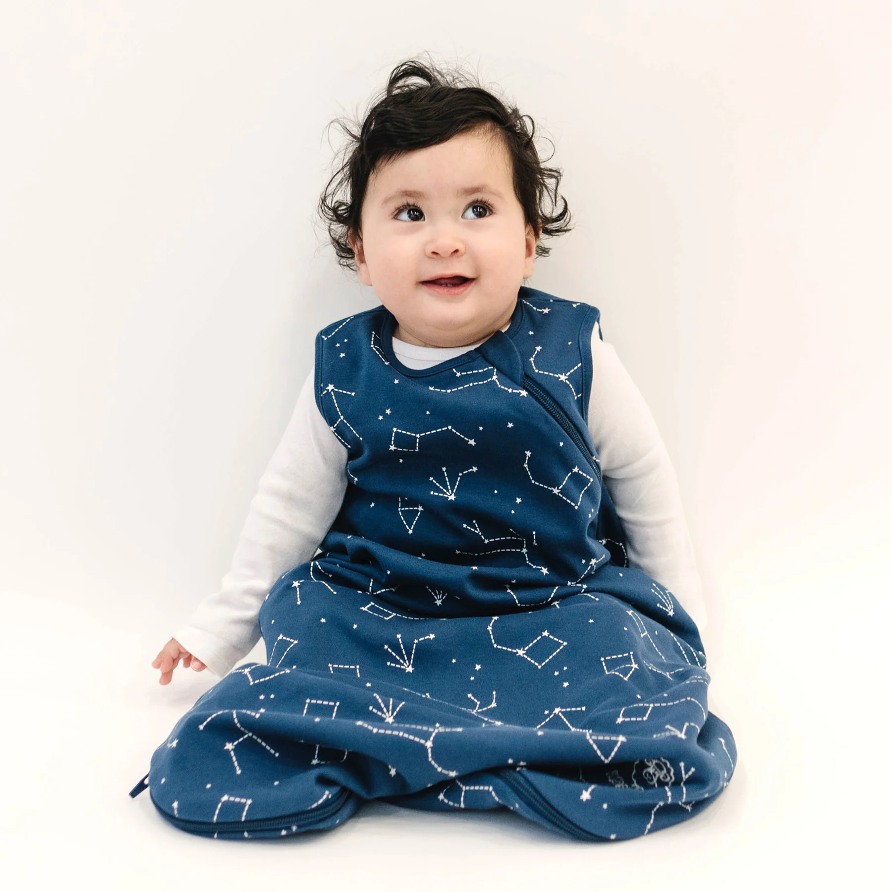 4 Season® Classic Baby Sleeping Bag, Merino Wool & Organic Cotton, Night Sky™ - Image 8