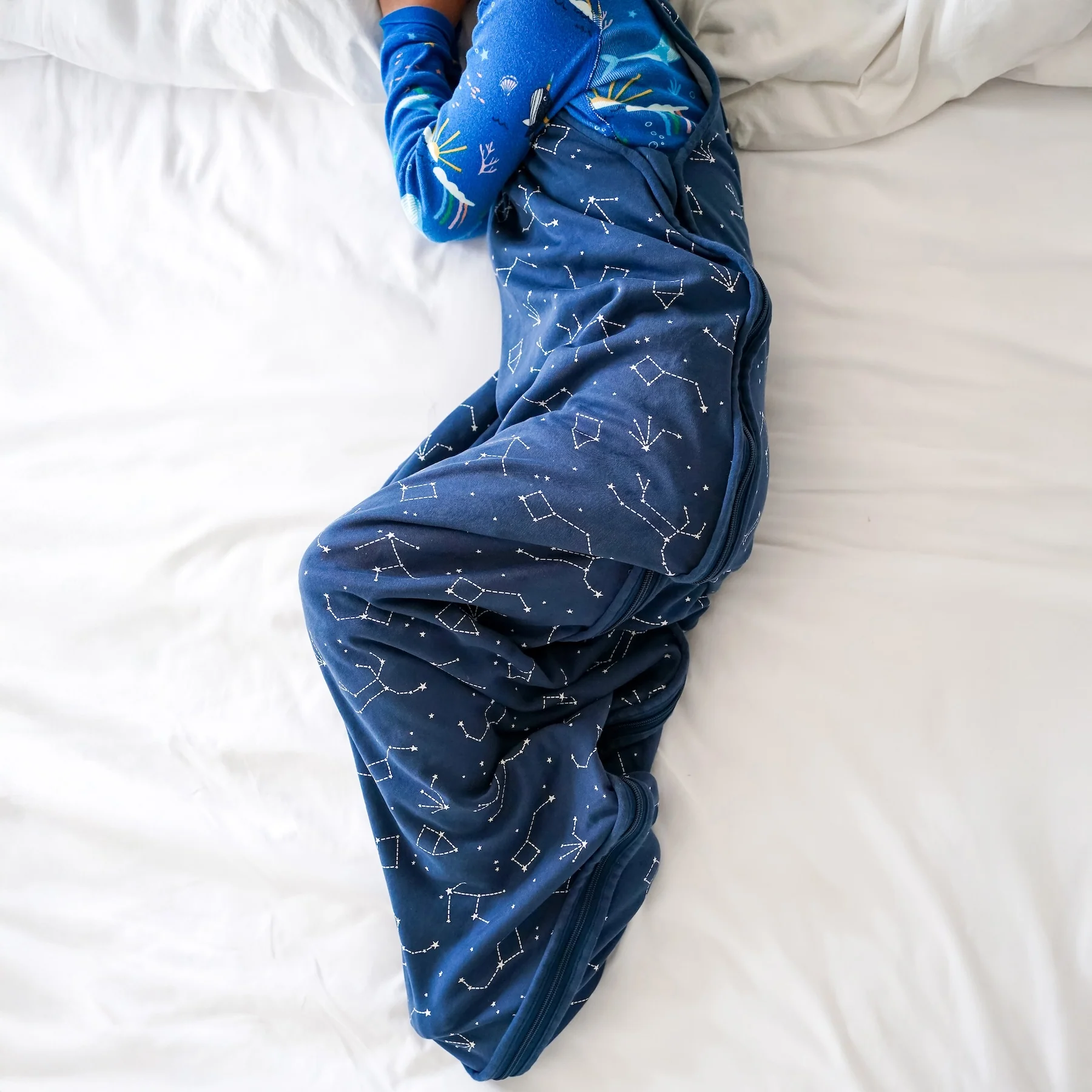 4 Season® Big Kid Sleep Bag, Merino Wool & Organic Cotton, 4 - 6 Years, Night Sky™ - Image 2