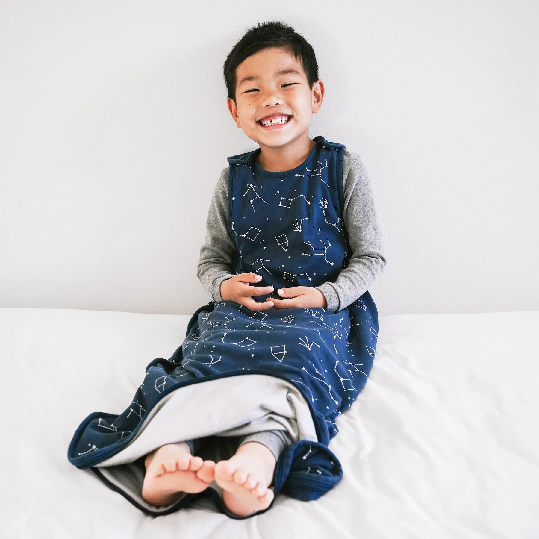 4 Season® Big Kid Sleep Bag, Merino Wool & Organic Cotton, 4 - 6 Years, Night Sky™ - Image 4
