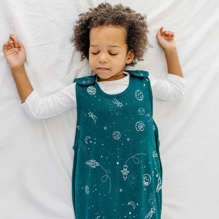 4 Season® Big Kid Sleep Bag, Merino Wool & Organic Cotton, 4 - 6 Years, Space - GLOW IN THE DARK - Image 3