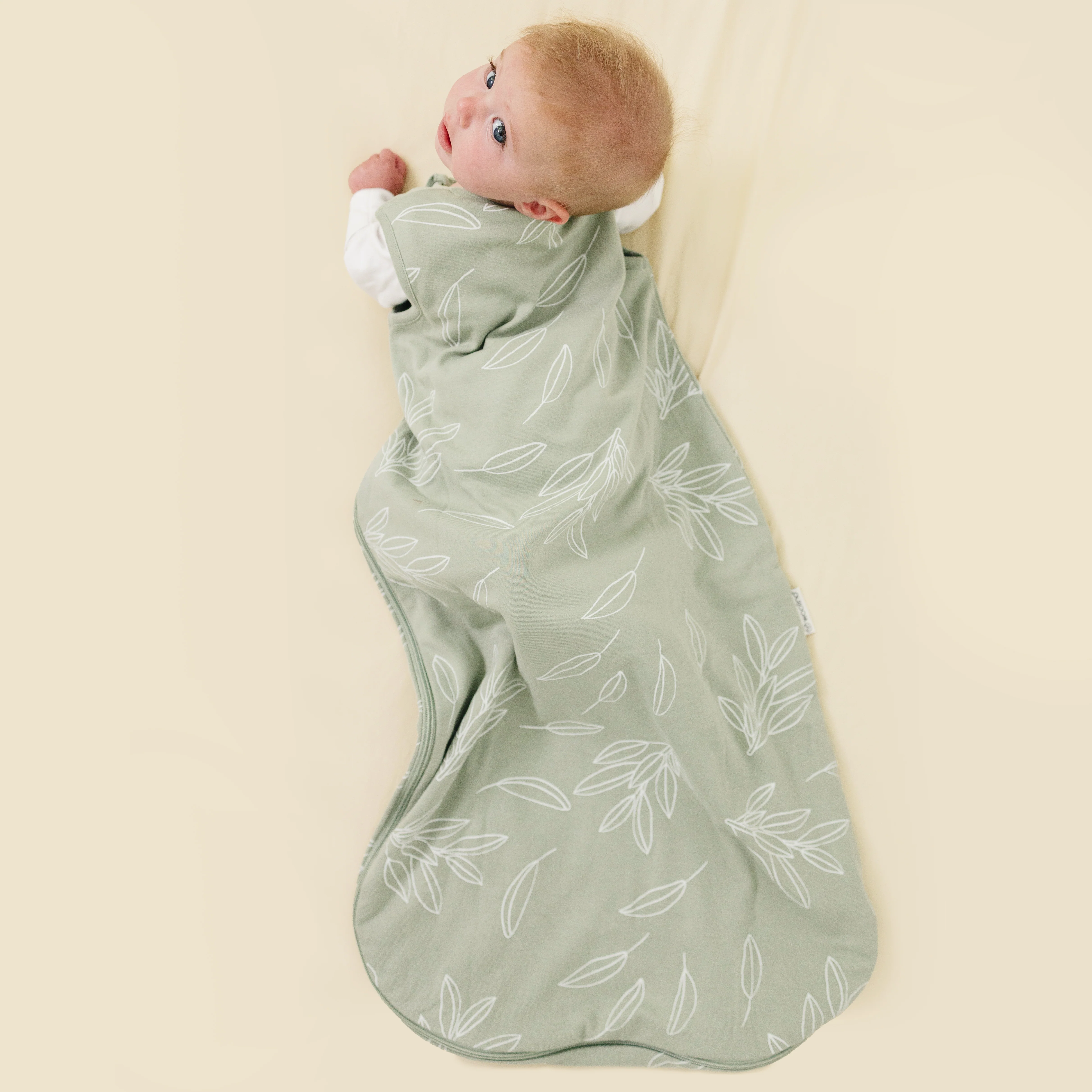 4 Season® Classic Baby Sleeping Bag, Merino Wool & Organic Cotton, Sage - Image 4