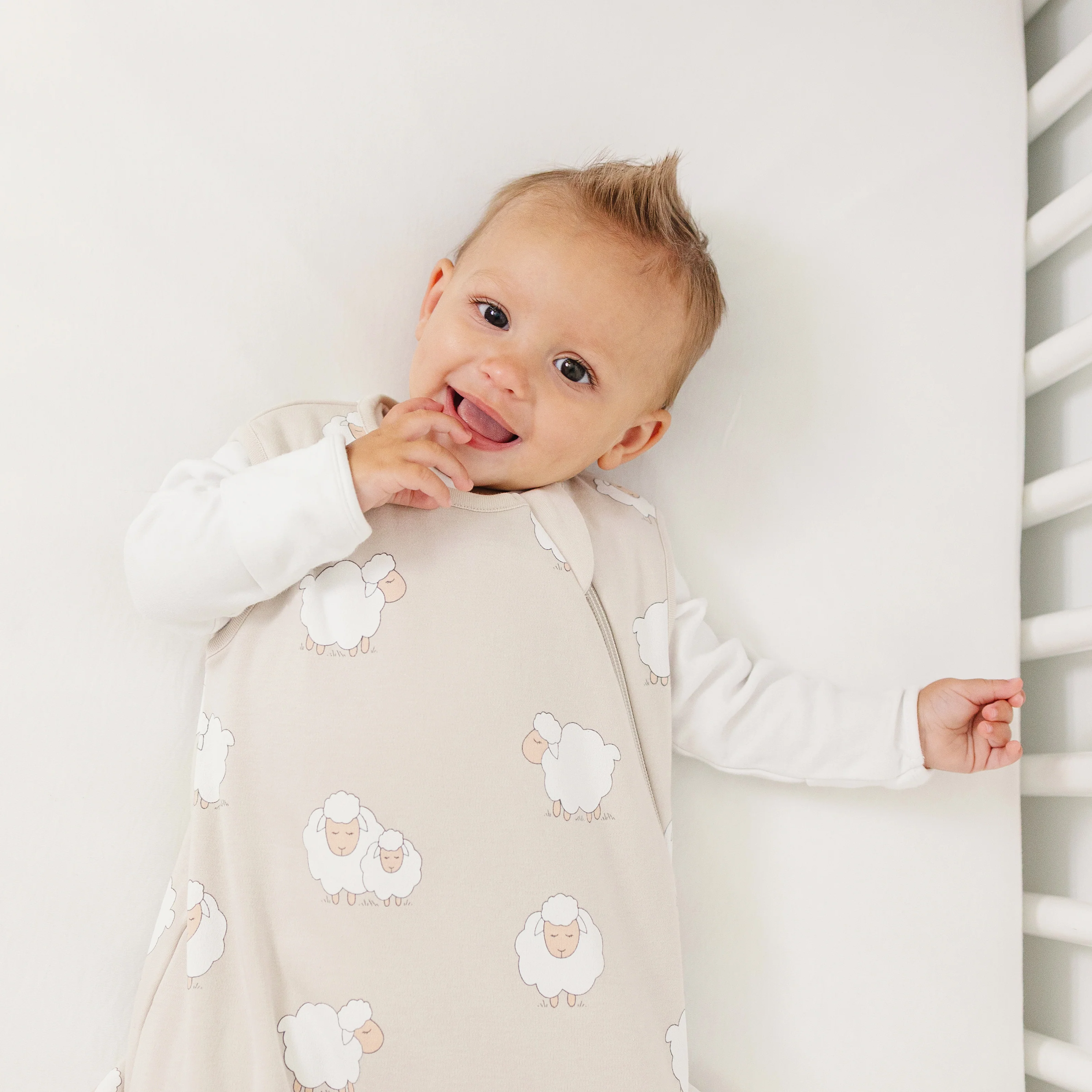 4 Season® Classic Baby Sleeping Bag, Merino Wool & Organic Cotton, Sheep - Image 3