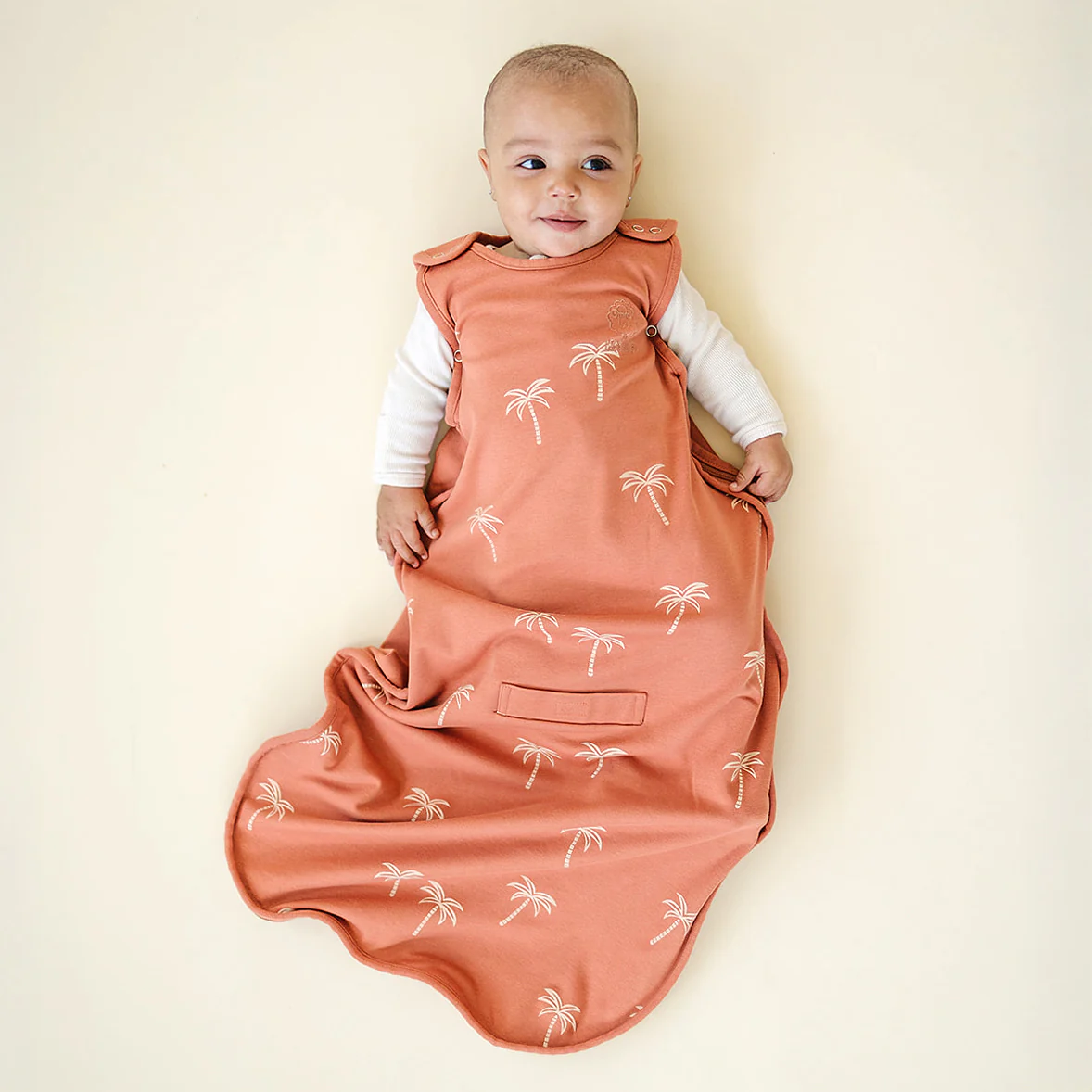 4 Season® Ultimate Baby Sleep Bag, Merino Wool & Organic Cotton, Palms - Image 4