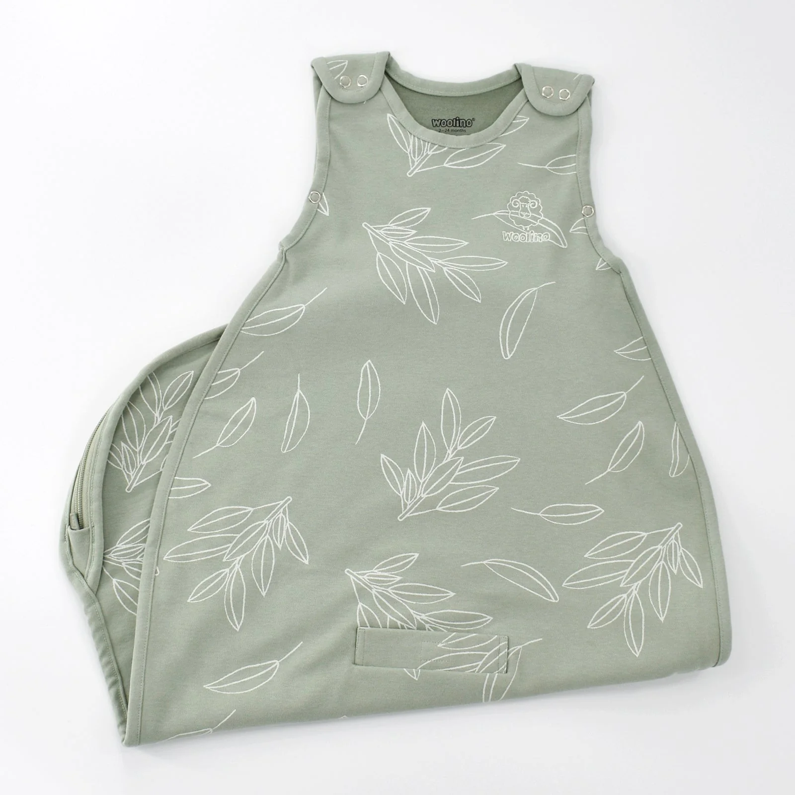 4 Season® Ultimate Baby Sleep Bag, Merino Wool & Organic Cotton, Sage - Image 5