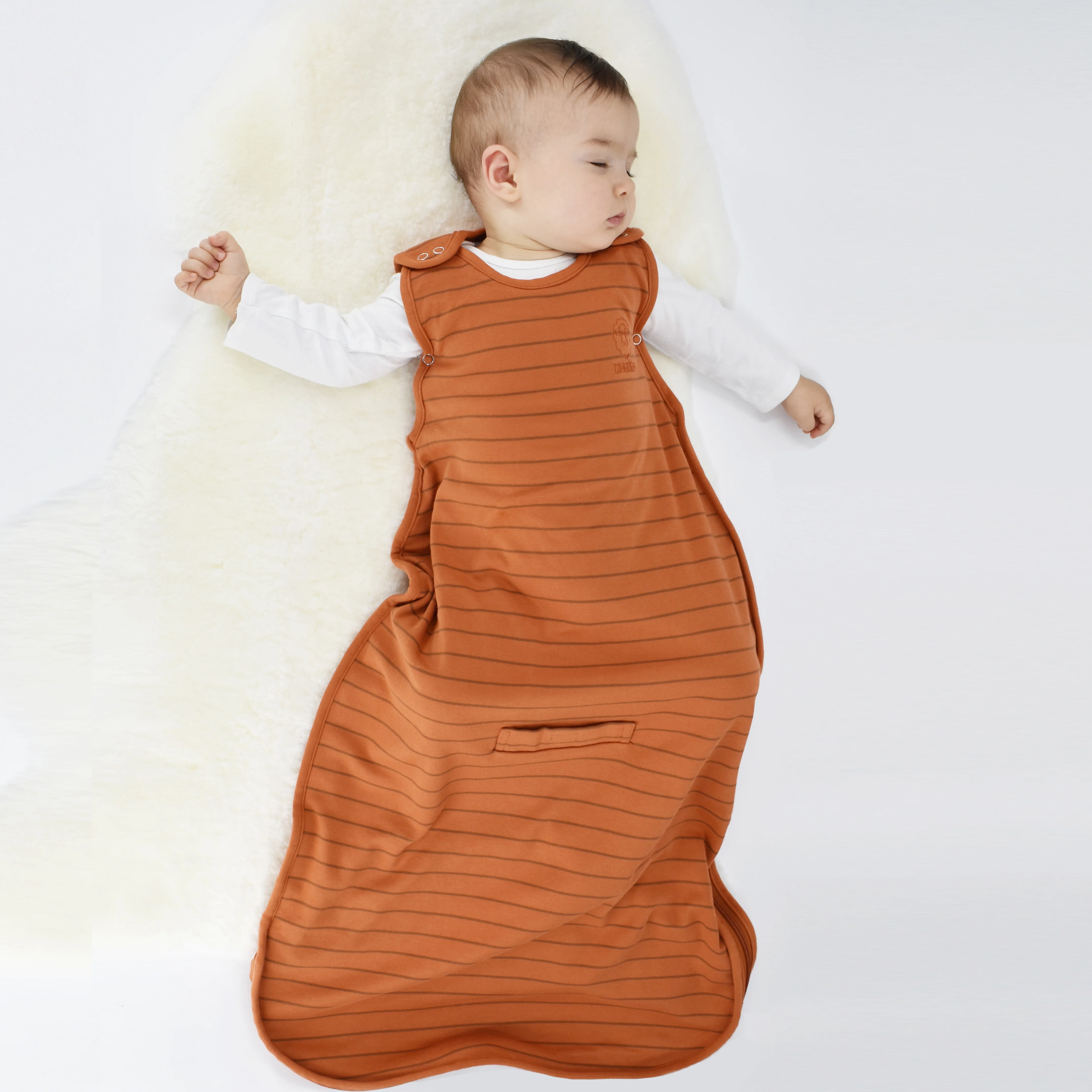 4 Season® Ultimate Baby Sleep Bag, Merino Wool & Organic Cotton, Terracotta - Image 5
