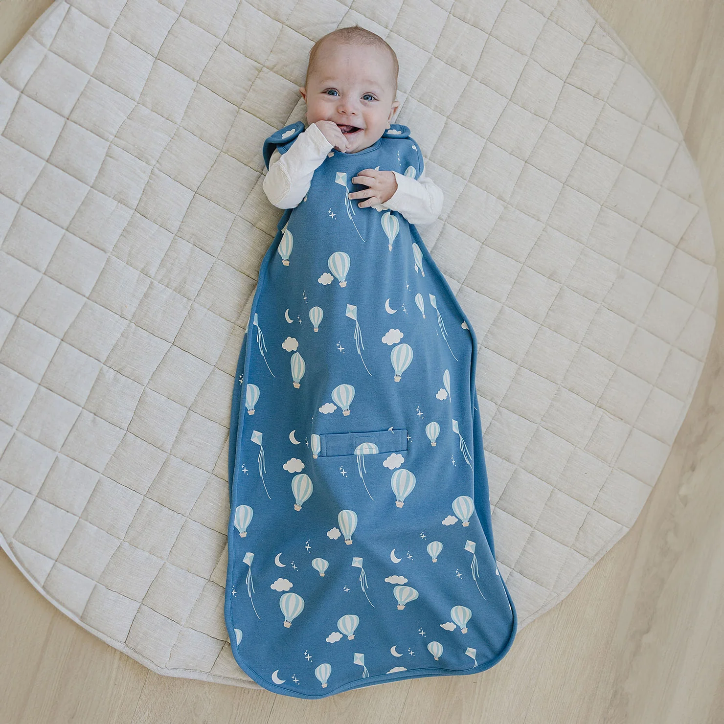 4 Season® Ultimate Baby Sleep Bag, Merino Wool & Organic Cotton, Hot Air Balloon - Image 5