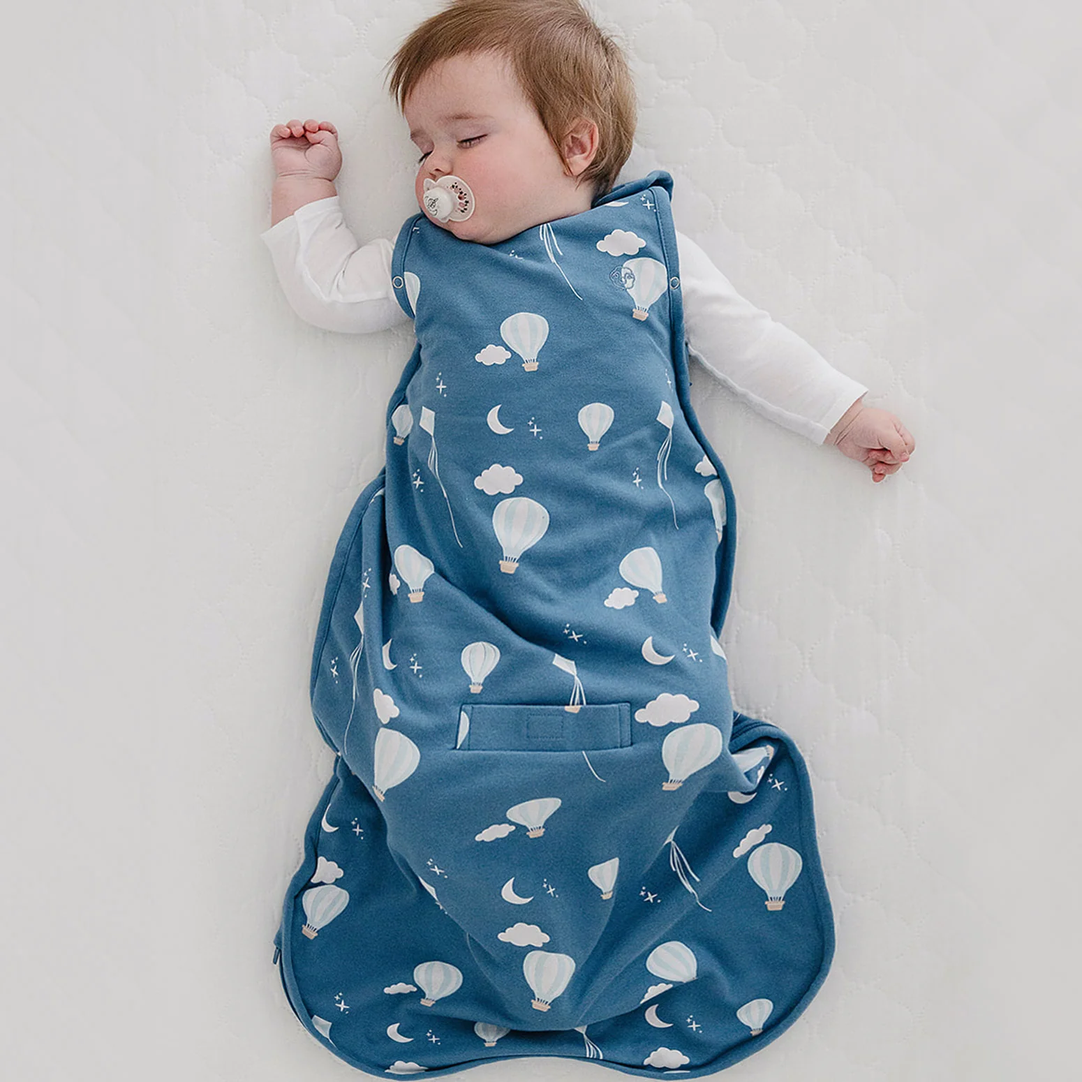 4 Season® Ultimate Baby Sleep Bag, Merino Wool & Organic Cotton, Hot Air Balloon - Image 8