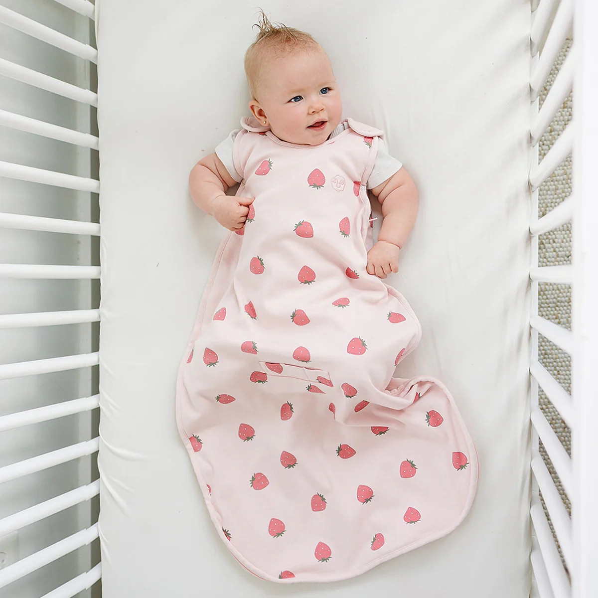 4 Season® Ultimate Baby Sleep Bag, Merino Wool & Organic Cotton, Strawberry - Image 5