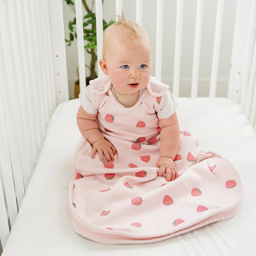 4 Season® Ultimate Baby Sleep Bag, Merino Wool & Organic Cotton, Strawberry - Image 6