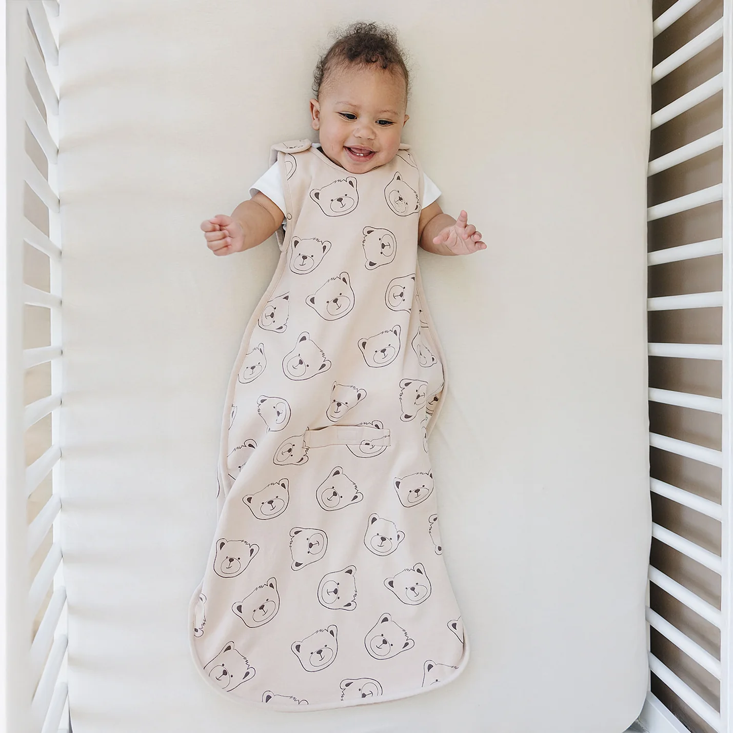 4 Season® Ultimate Baby Sleep Bag, Merino Wool & Organic Cotton, Teddy Bear - Image 2
