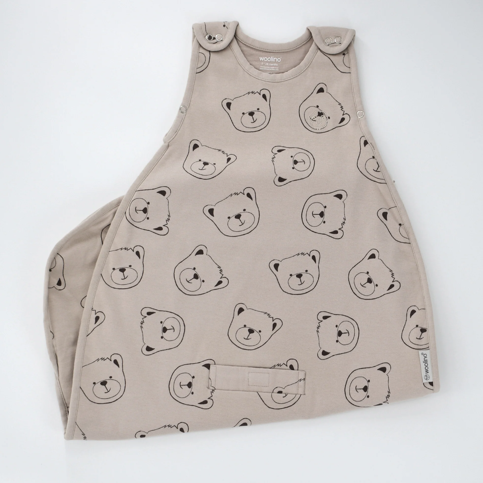 4 Season® Ultimate Baby Sleep Bag, Merino Wool & Organic Cotton, Teddy Bear - Image 3