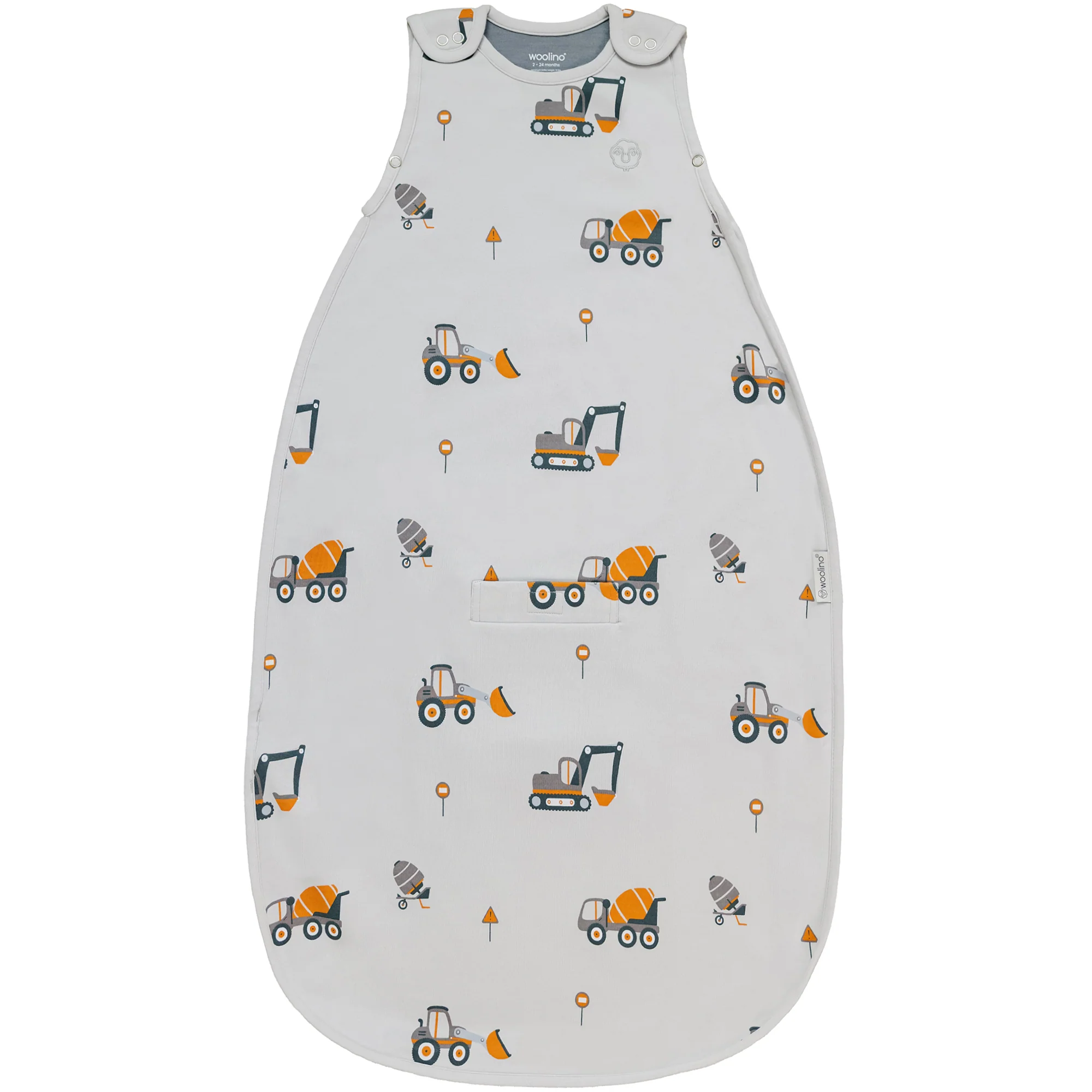 4 Season® Ultimate Baby Sleep Bag, Merino Wool & Organic Cotton, Heavy Machinery