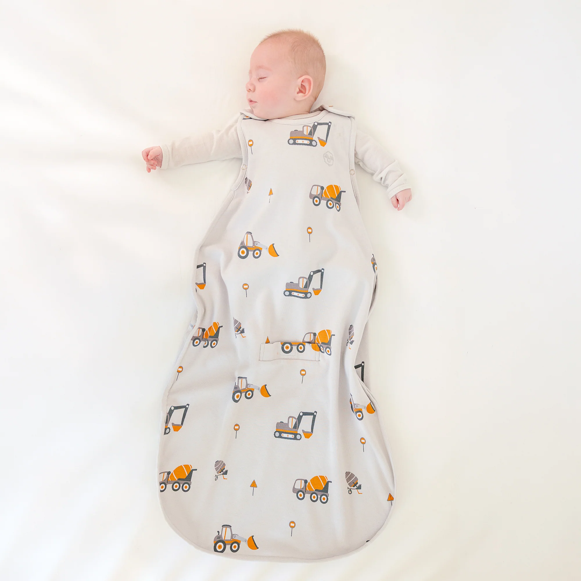4 Season® Ultimate Baby Sleep Bag, Merino Wool & Organic Cotton, Heavy Machinery - Image 5