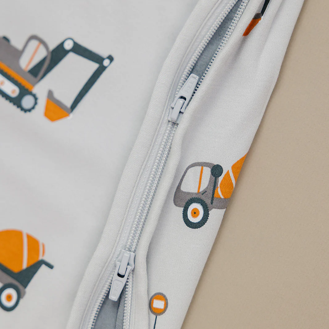 4 Season® Ultimate Baby Sleep Bag, Merino Wool & Organic Cotton, Heavy Machinery - Image 8