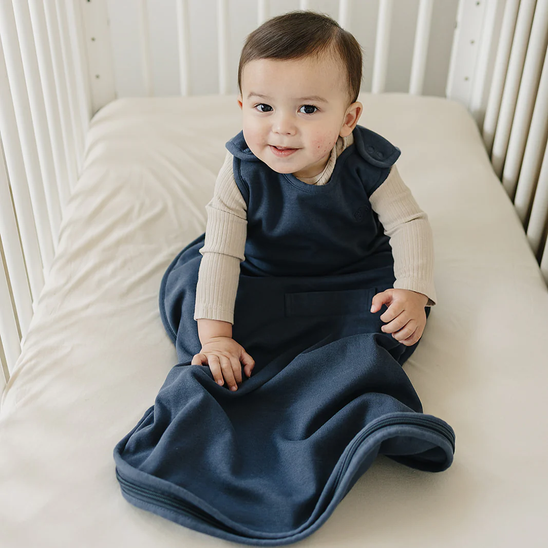 4 Season® Ultimate Baby Sleep Bag, Merino Wool & Organic Cotton, Indigo - Image 4