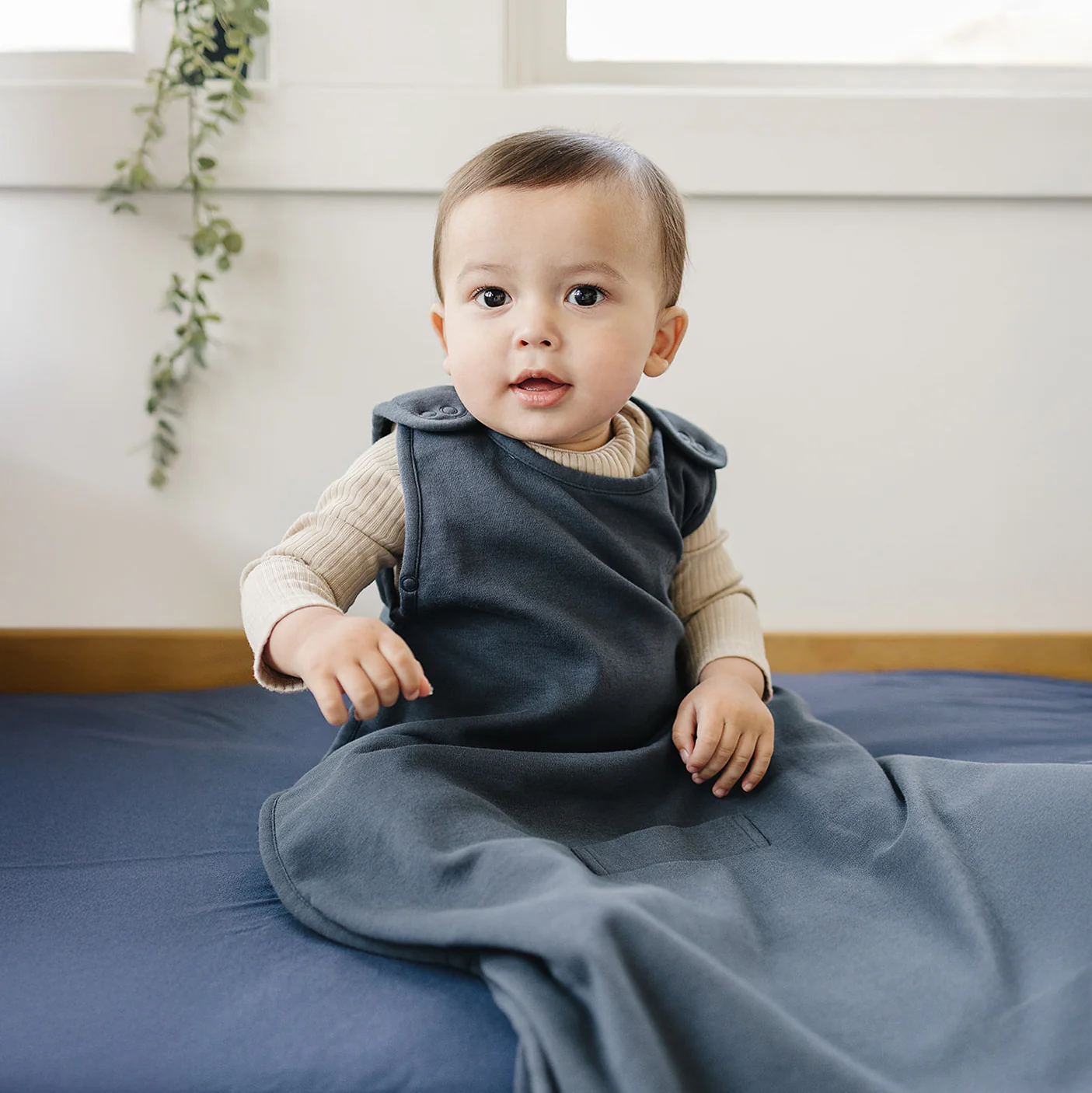 4 Season® Ultimate Baby Sleep Bag, Merino Wool & Organic Cotton, Indigo - Image 5