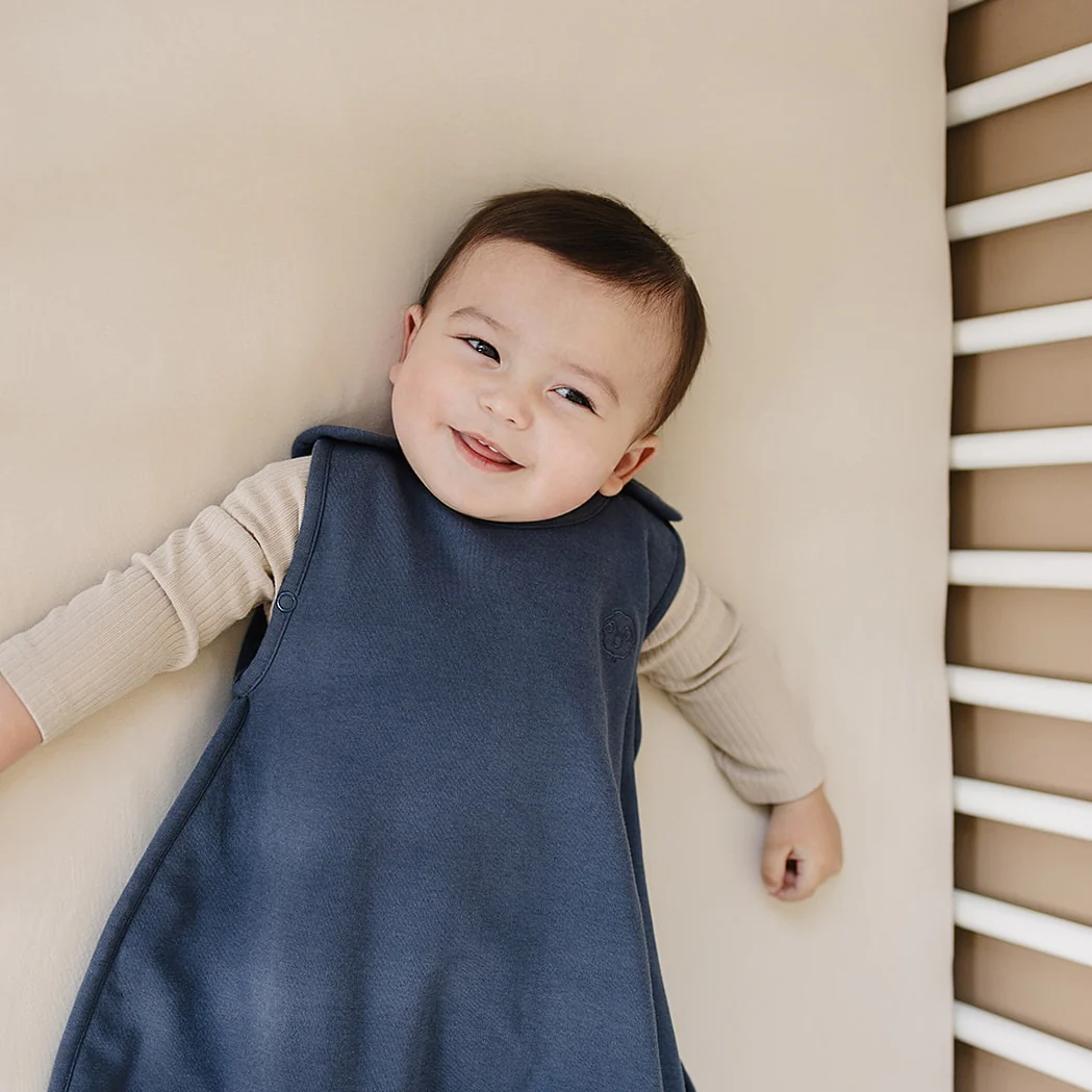 4 Season® Ultimate Baby Sleep Bag, Merino Wool & Organic Cotton, Indigo - Image 6