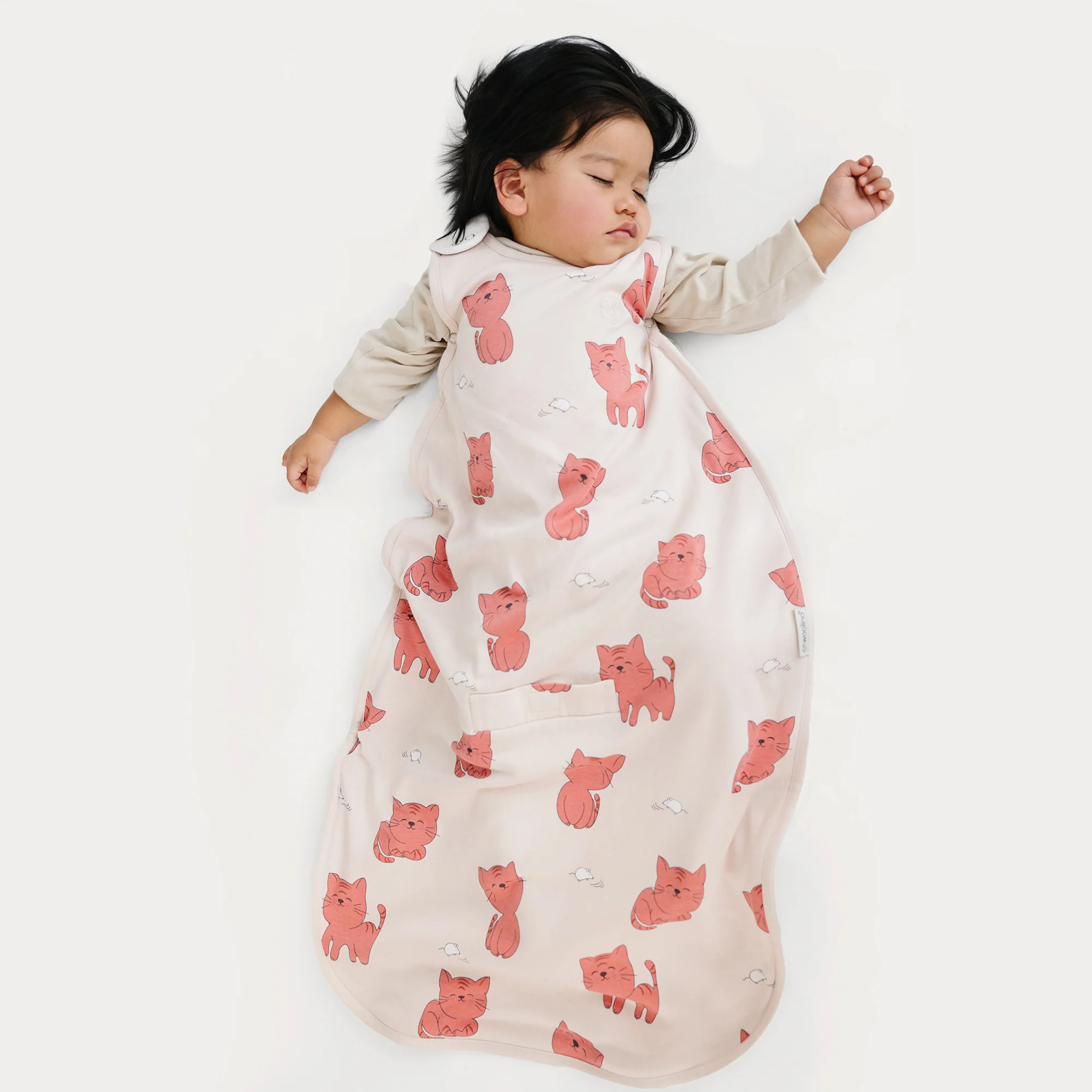 4 Season® Ultimate Baby Sleep Bag, Merino Wool & Organic Cotton, Kitten - Image 2