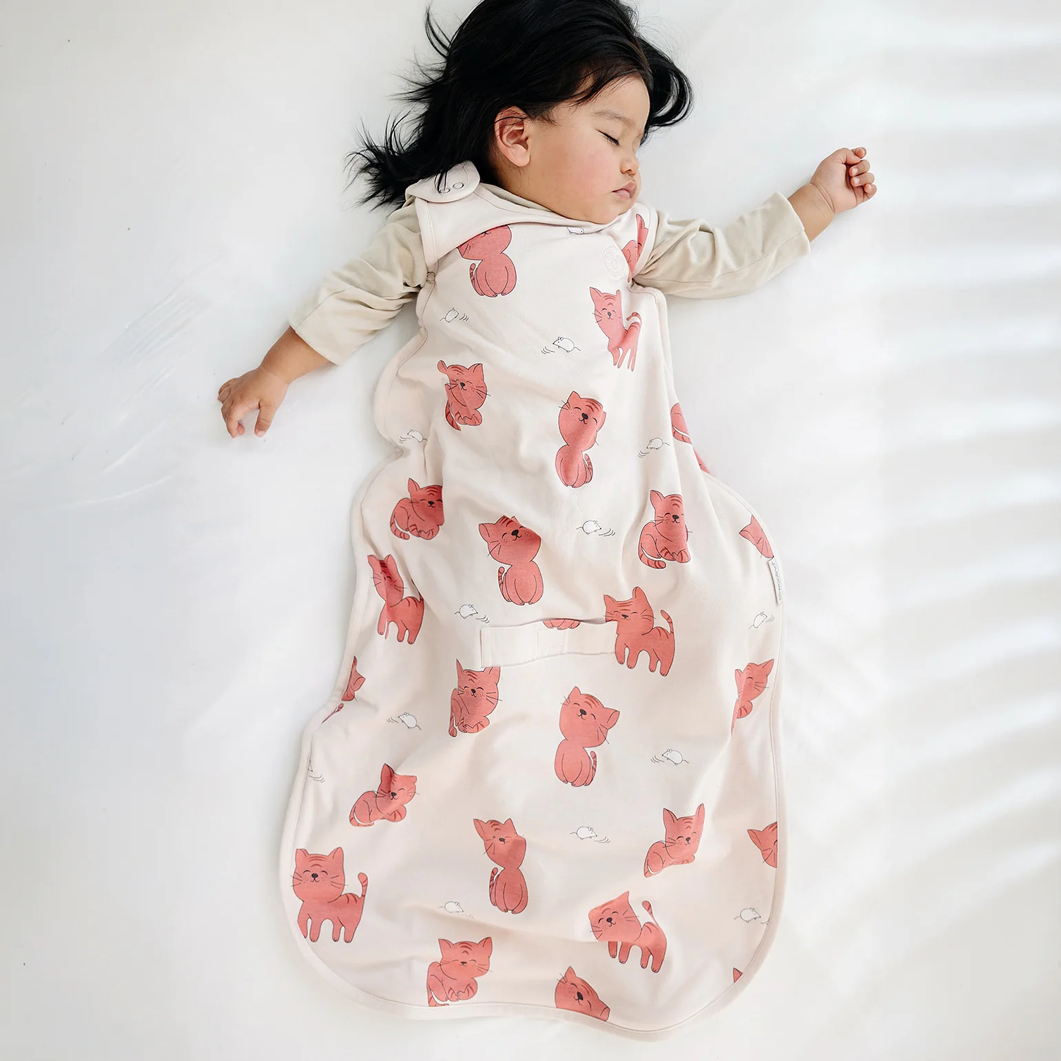 4 Season® Ultimate Baby Sleep Bag, Merino Wool & Organic Cotton, Kitten - Image 6