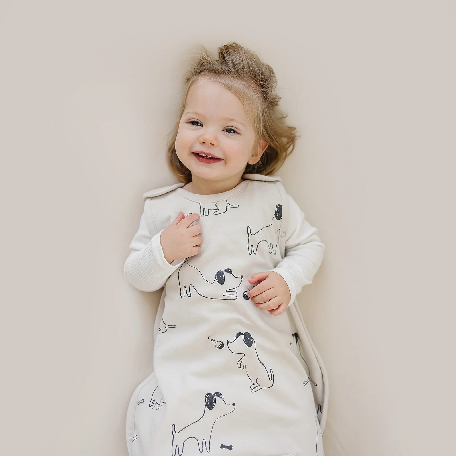 4 Season® Ultimate Baby Sleep Bag, Merino Wool & Organic Cotton, Puppy - Image 2