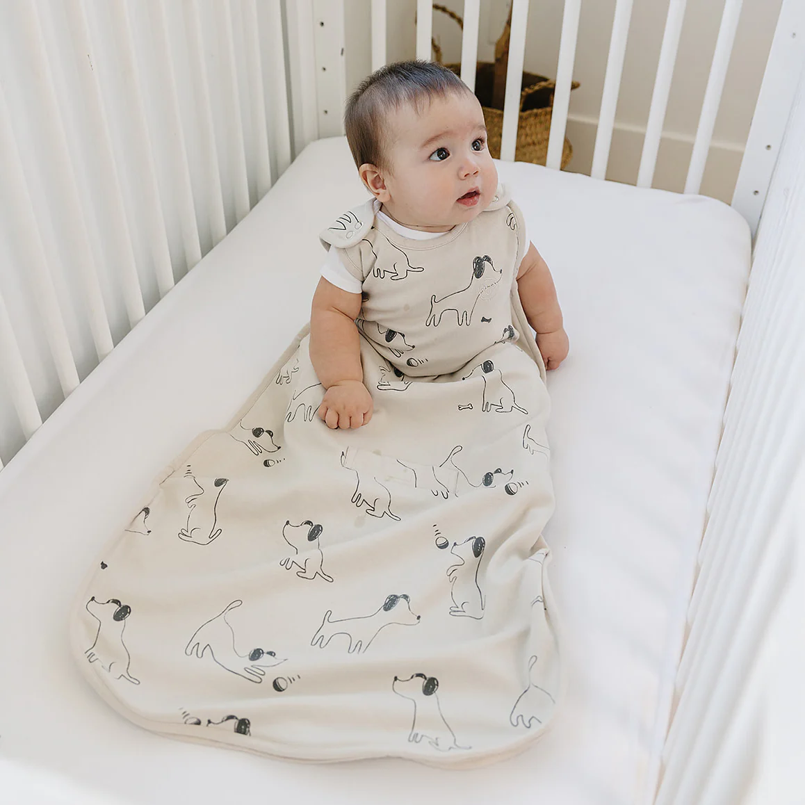 4 Season® Ultimate Baby Sleep Bag, Merino Wool & Organic Cotton, Puppy - Image 7