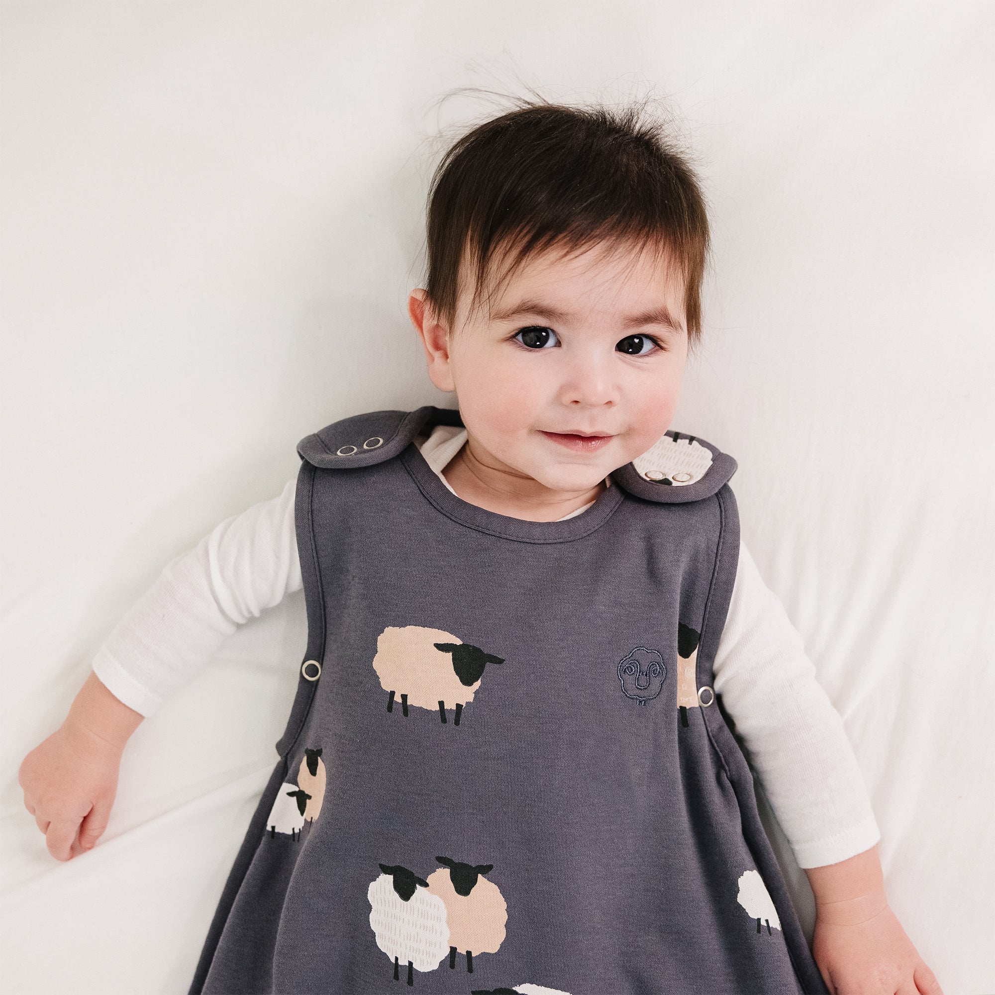 4 Season® Ultimate Baby Sleep Bag, Merino Wool & Organic Cotton, Sheep Slate - Image 3