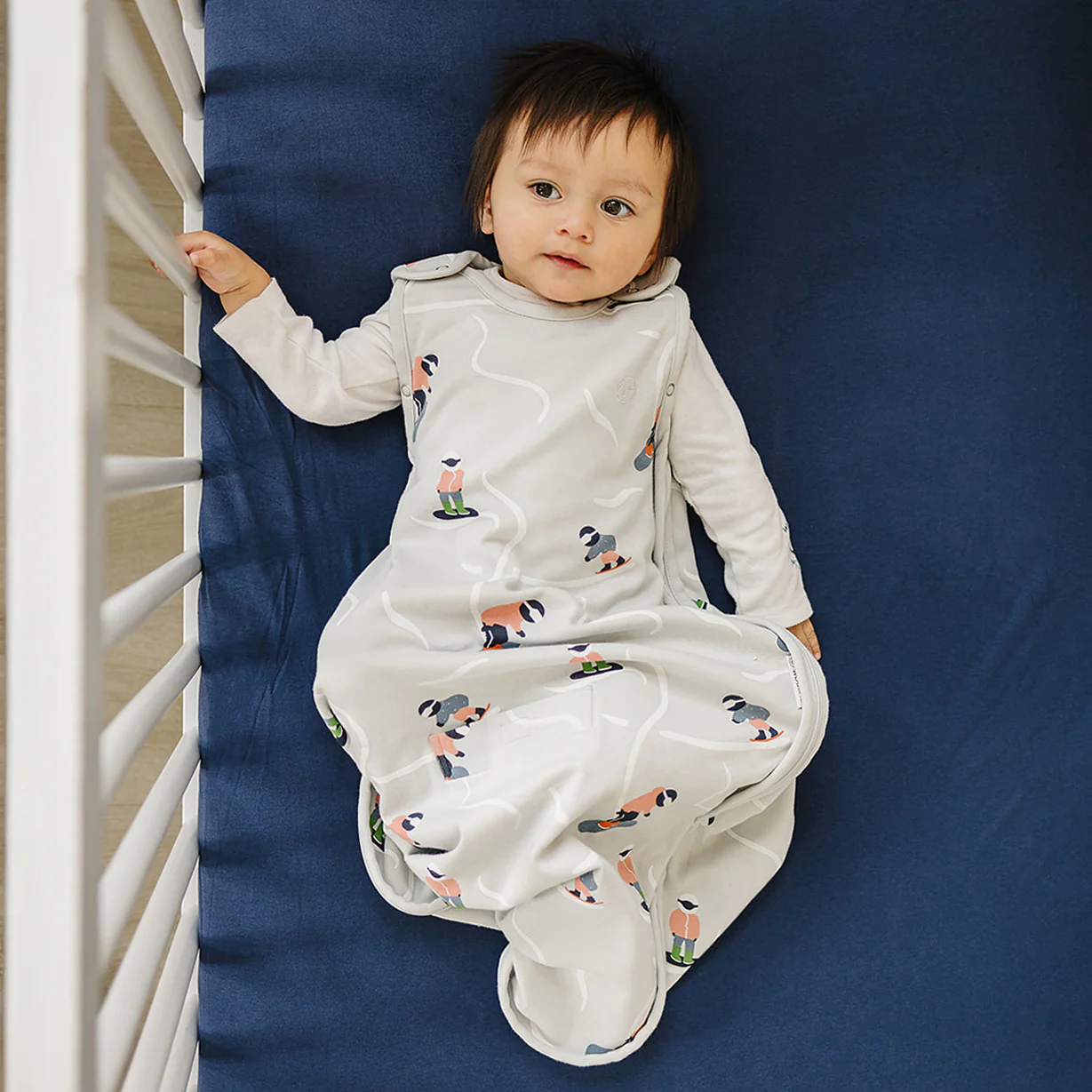4 Season® Ultimate Baby Sleep Bag, Merino Wool & Organic Cotton, Snowboarder - Image 3