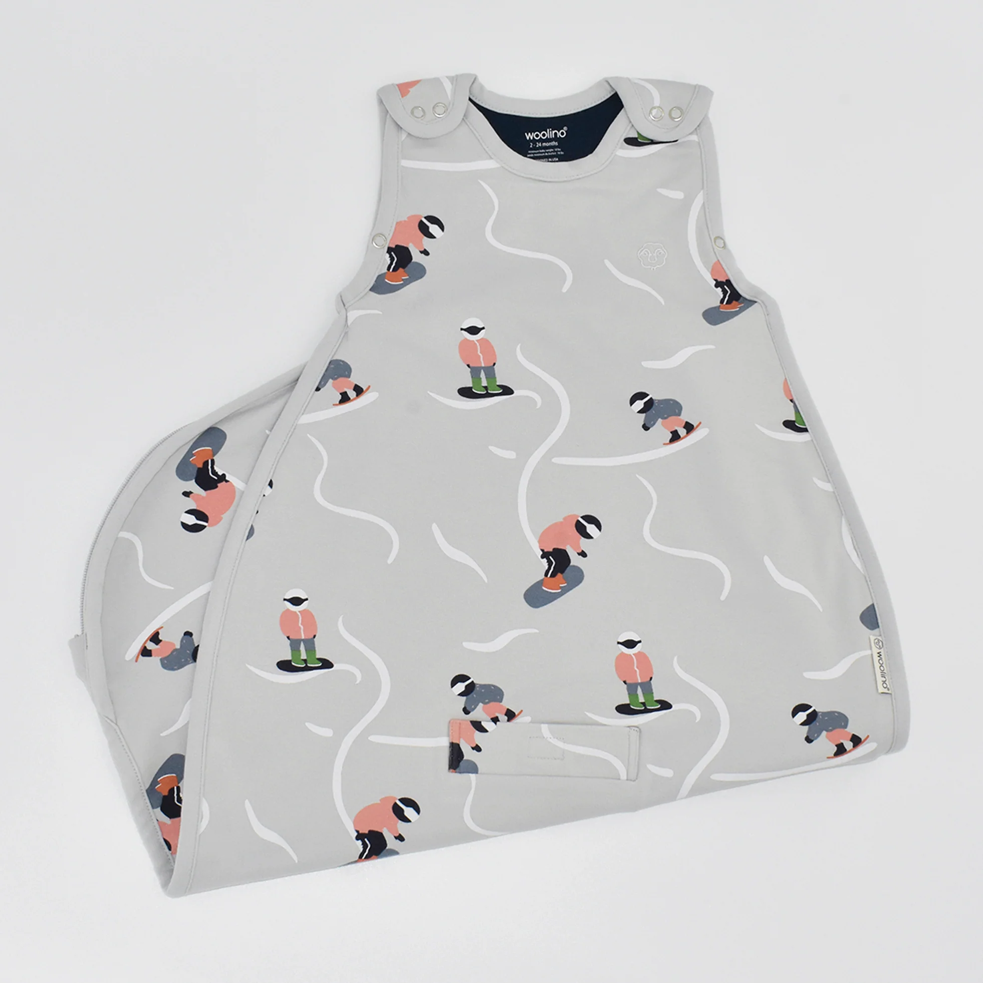 4 Season® Ultimate Baby Sleep Bag, Merino Wool & Organic Cotton, Snowboarder - Image 5