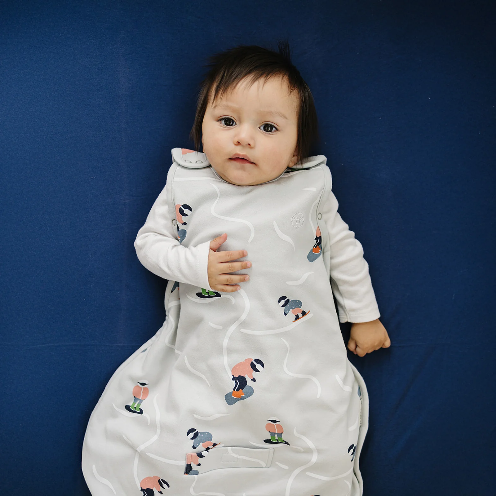 4 Season® Ultimate Baby Sleep Bag, Merino Wool & Organic Cotton, Snowboarder - Image 6