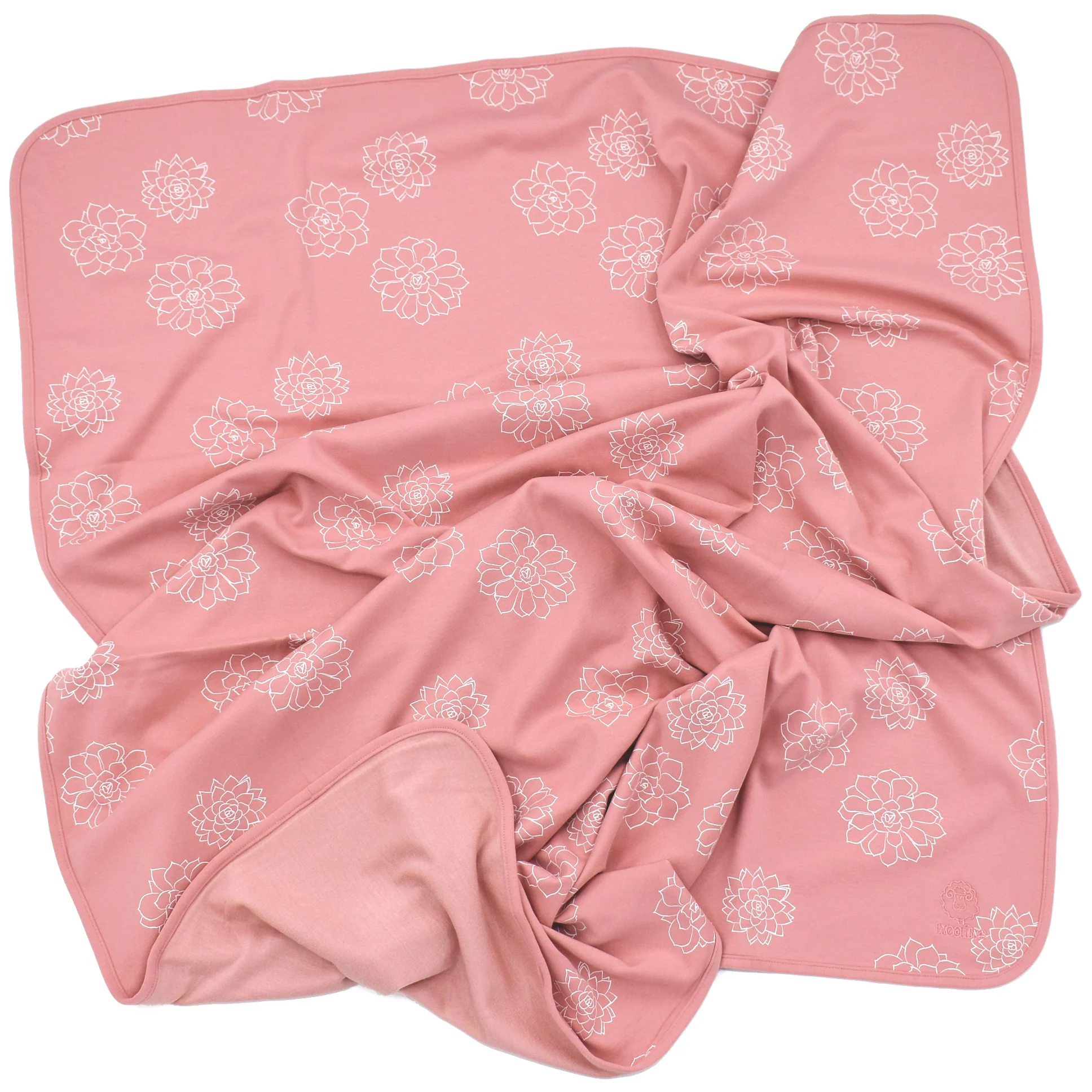 4 Season® Stroller Merino Wool & Organic Cotton Baby Blanket, 40" x 31.5", Succulent - Image 3