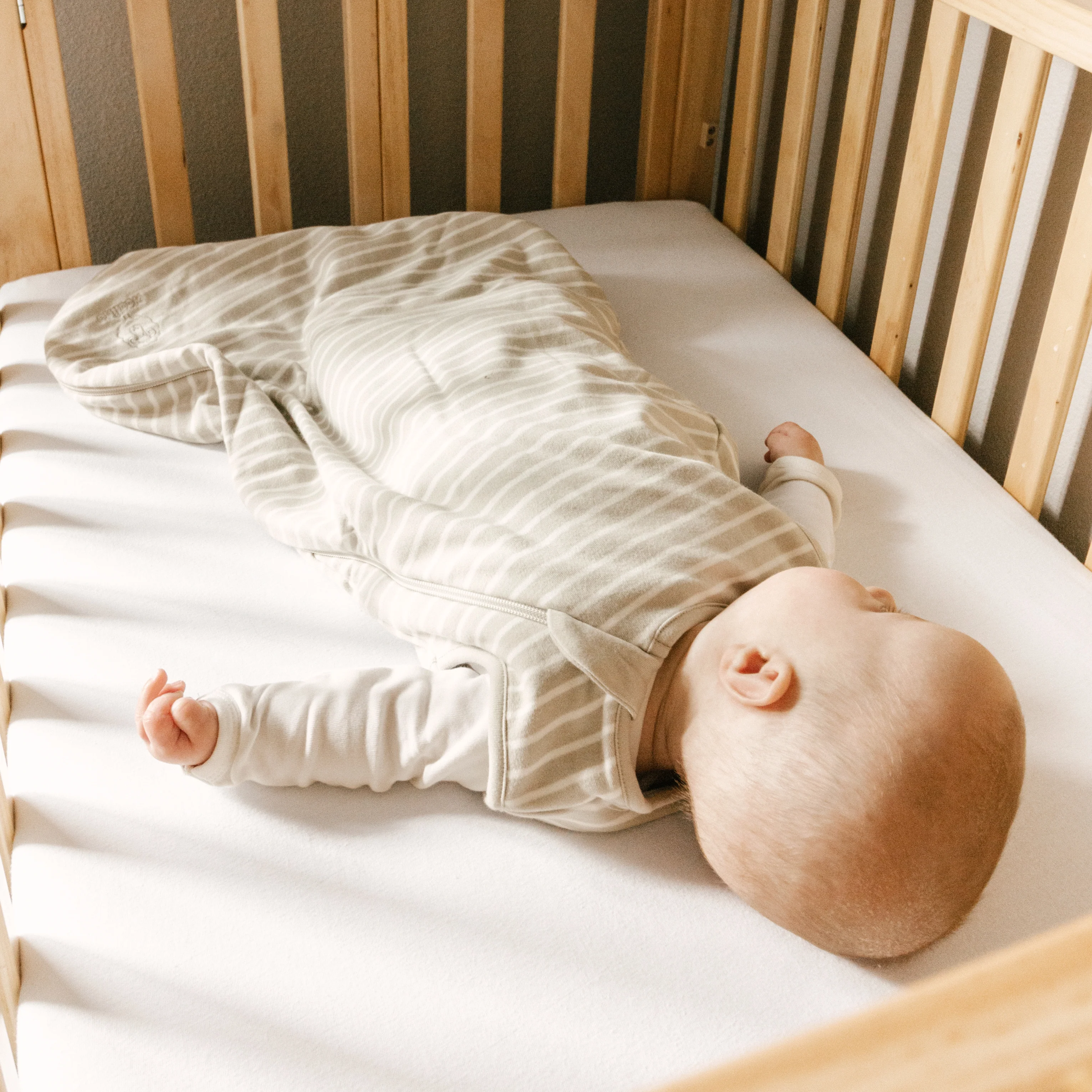 4 Season® Classic Baby Sleeping Bag, Merino Wool & Organic Cotton, Birch Gray - Image 5