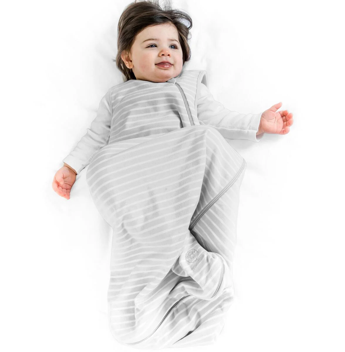 4 Season® Classic Baby Sleeping Bag, Merino Wool & Organic Cotton, Birch Gray - Image 7