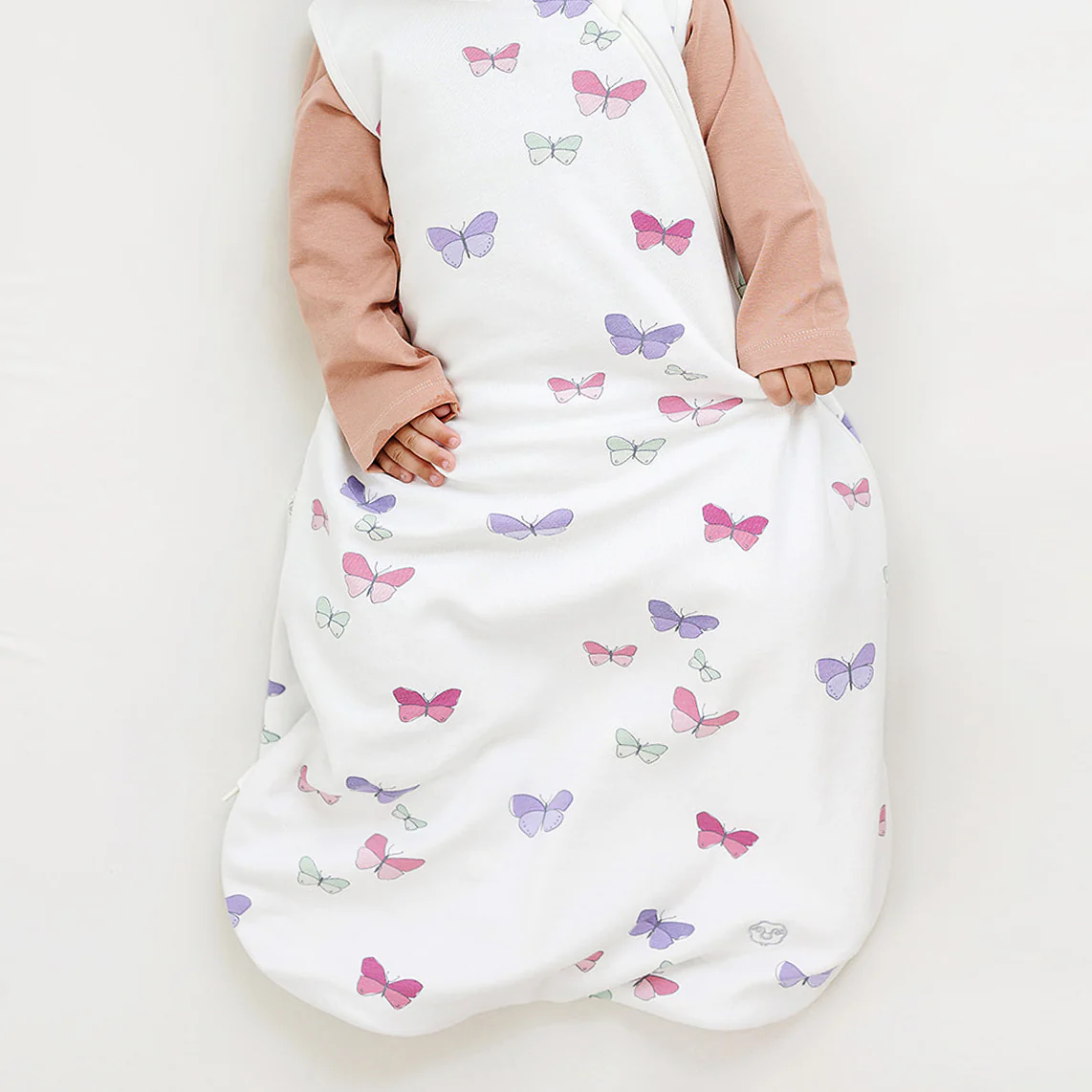4 Season® Classic Baby Sleeping Bag, Merino Wool & Organic Cotton, Butterfly - Image 4