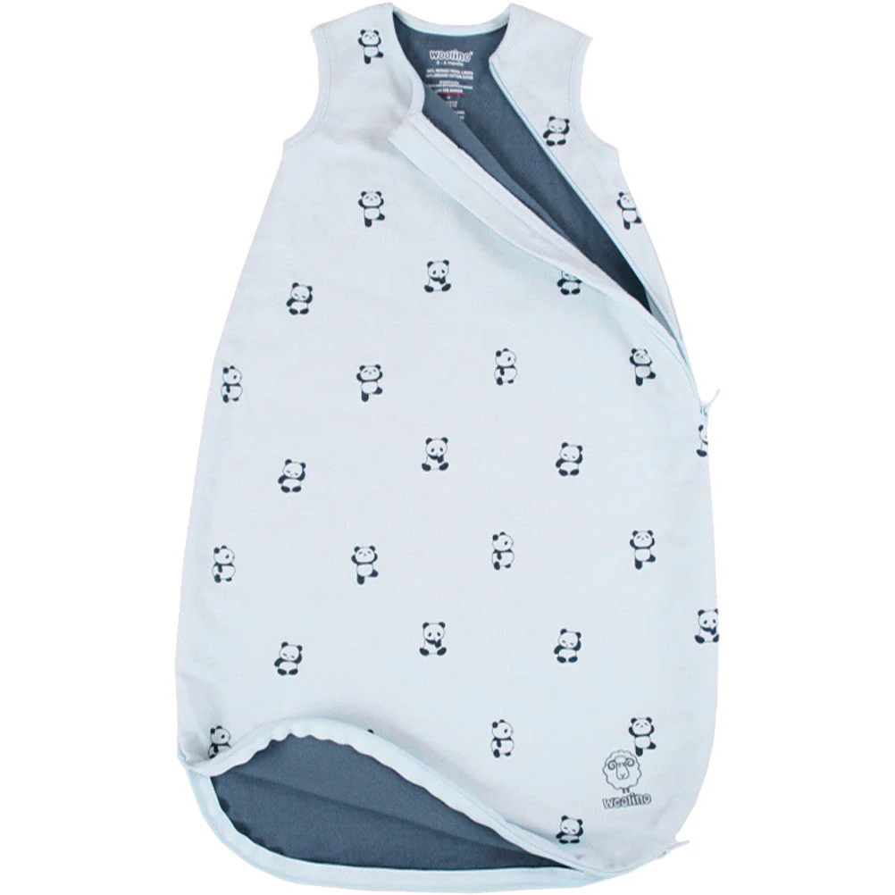 4 Season® Classic Baby Sleeping Bag, Merino Wool & Organic Cotton, Panda - Image 4