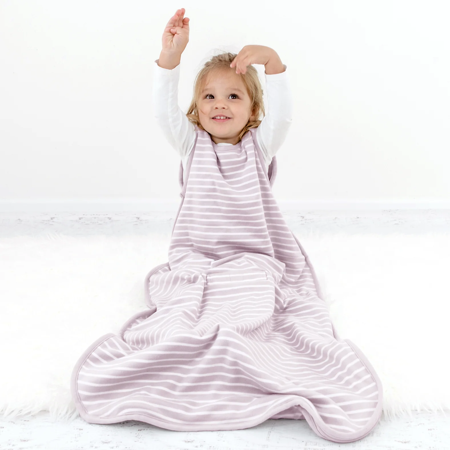 4 Season® Ultimate Baby Sleep Bag, Merino Wool & Organic Cotton, Lilac - Image 6