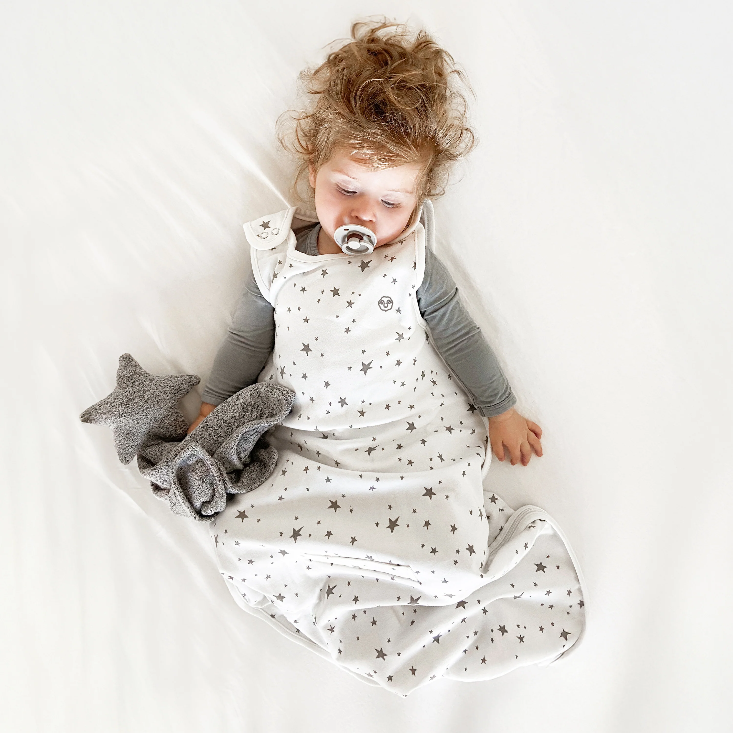 4 Season® Ultimate Baby Sleep Bag, Merino Wool & Organic Cotton, Star White - Image 3